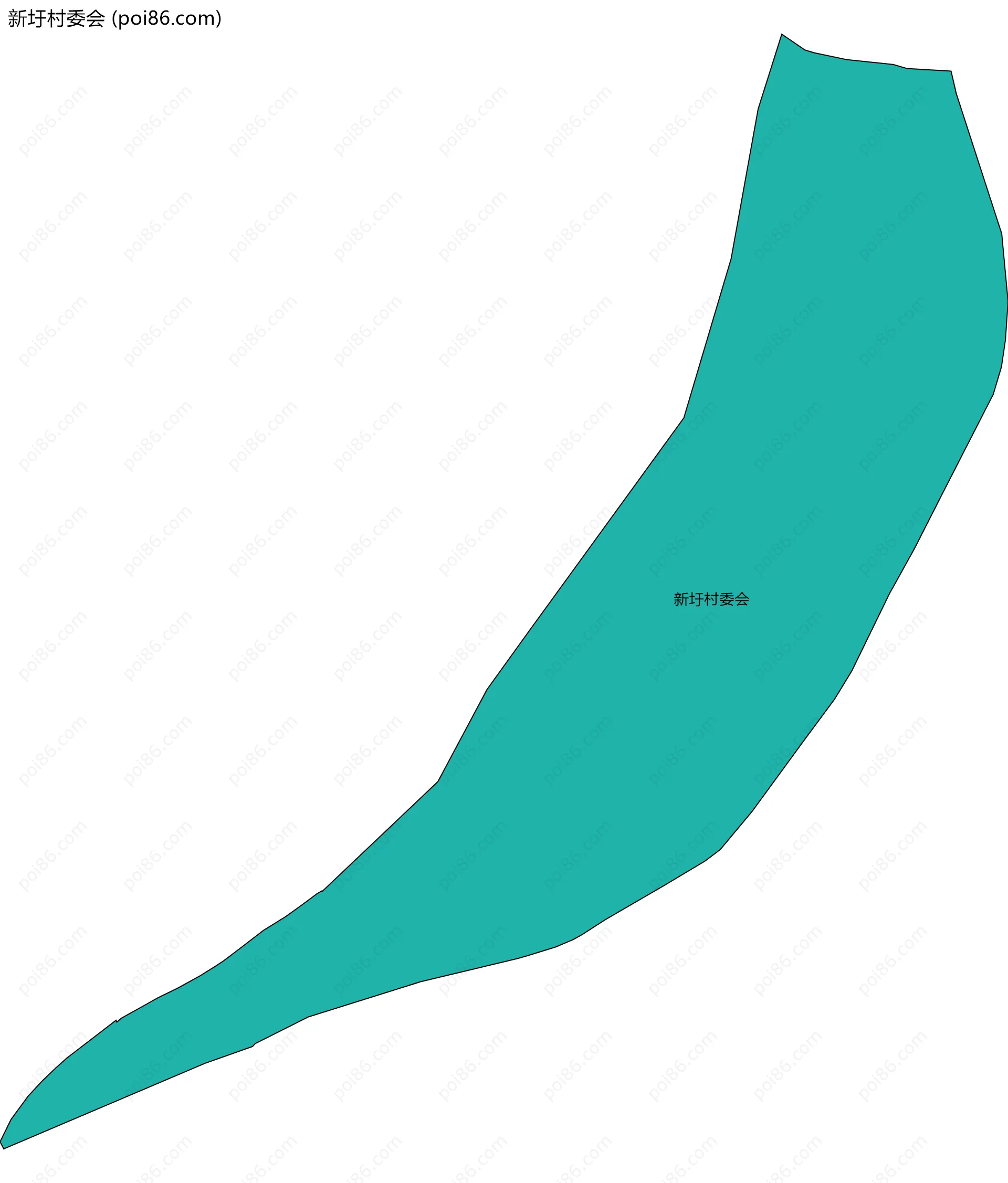 新圩村委会边界地图