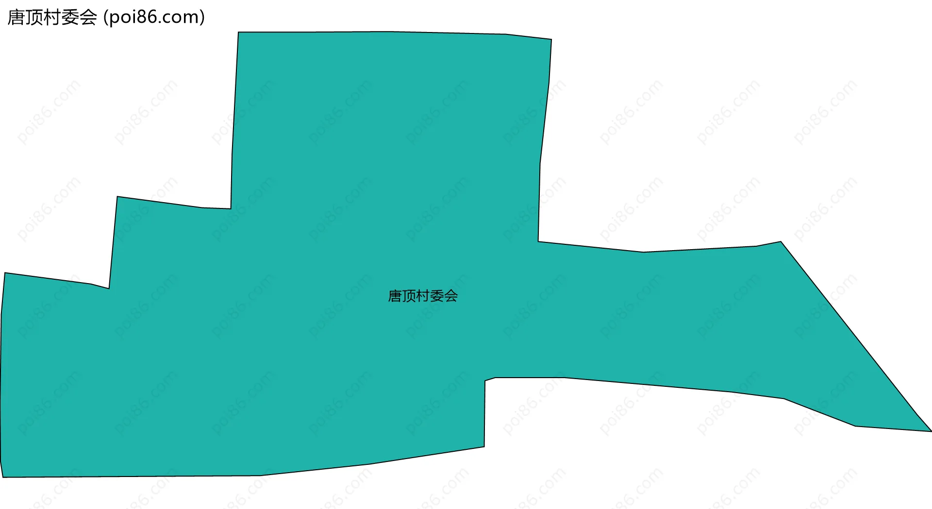 唐顶村委会边界地图