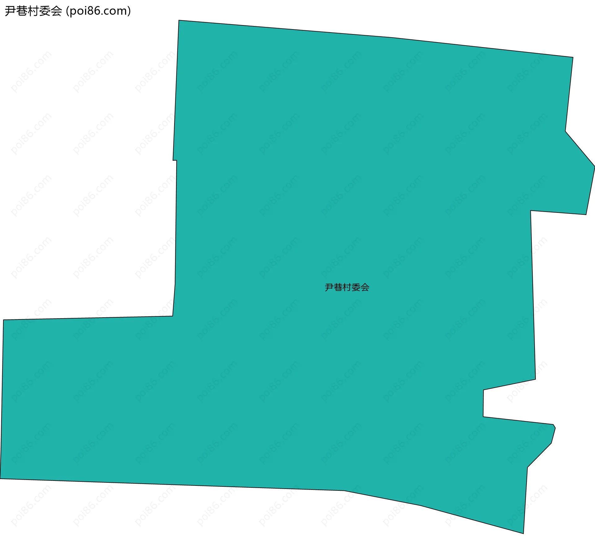 尹巷村委会边界地图