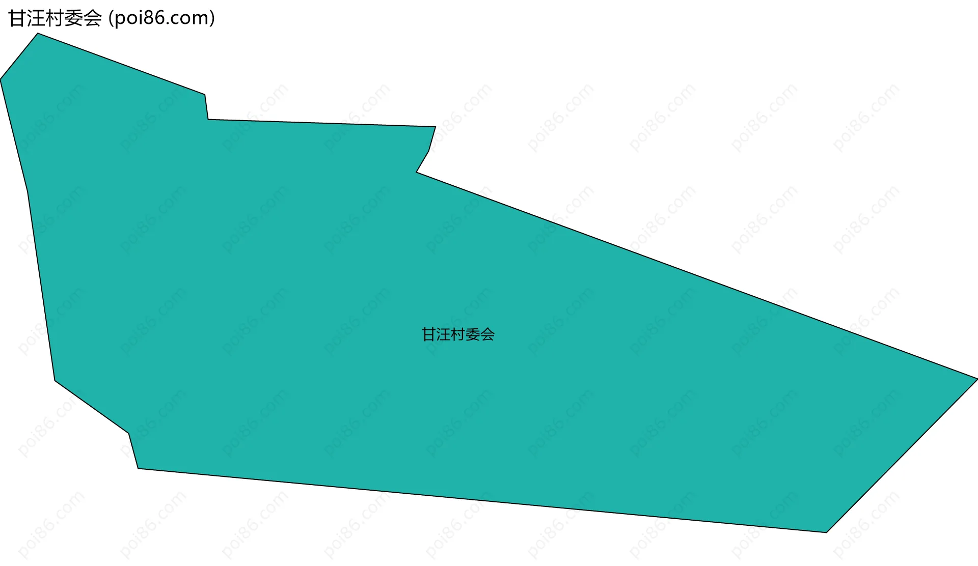 甘汪村委会边界地图