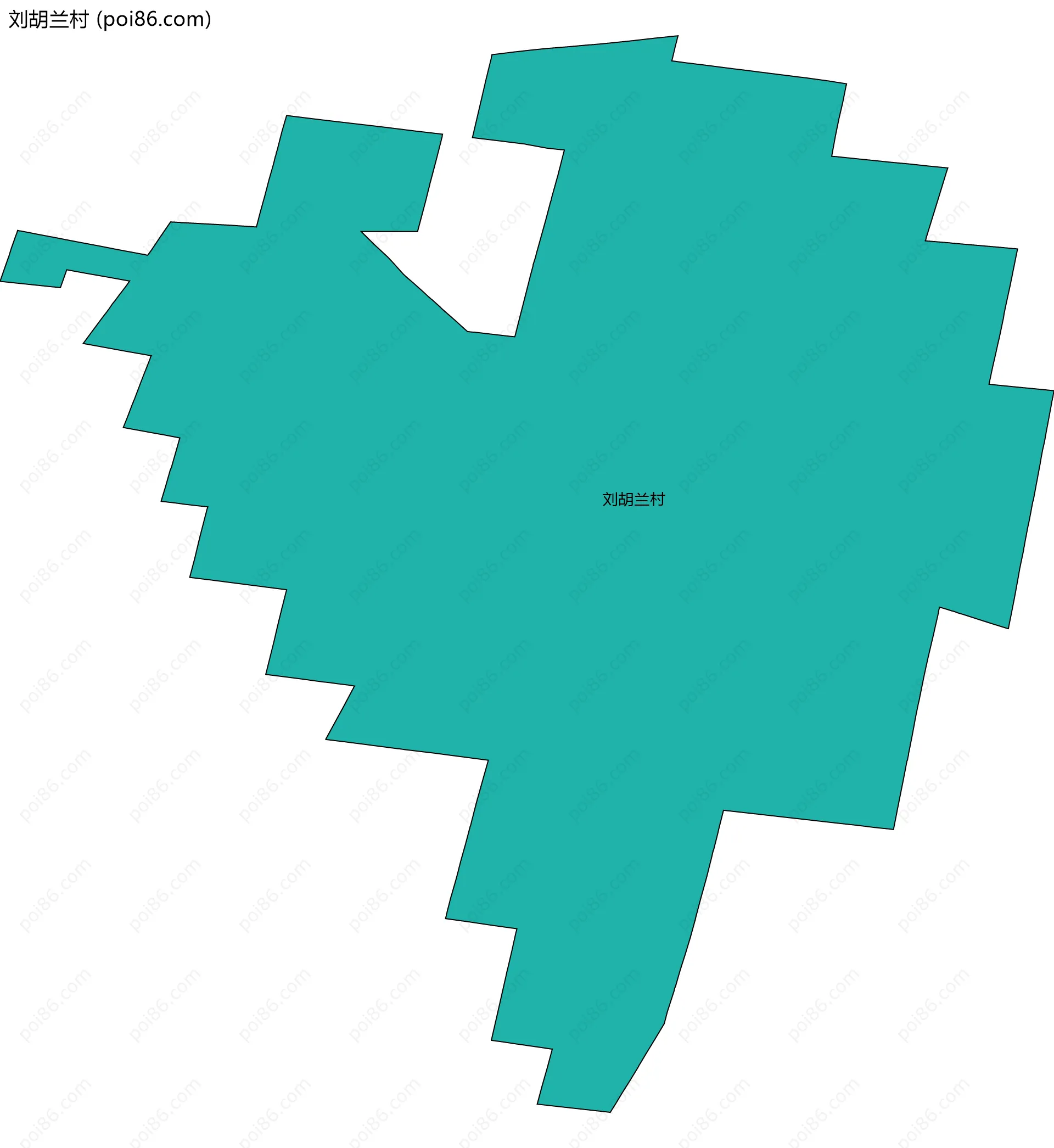 刘胡兰村边界地图