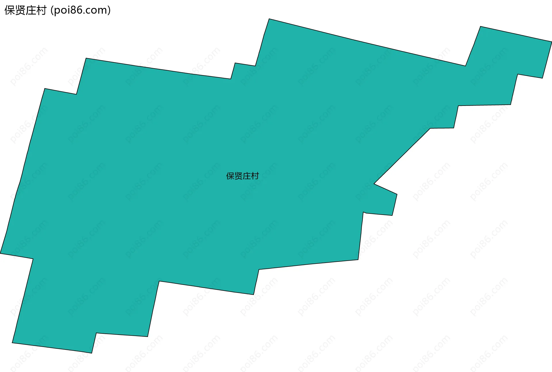 保贤庄村边界地图