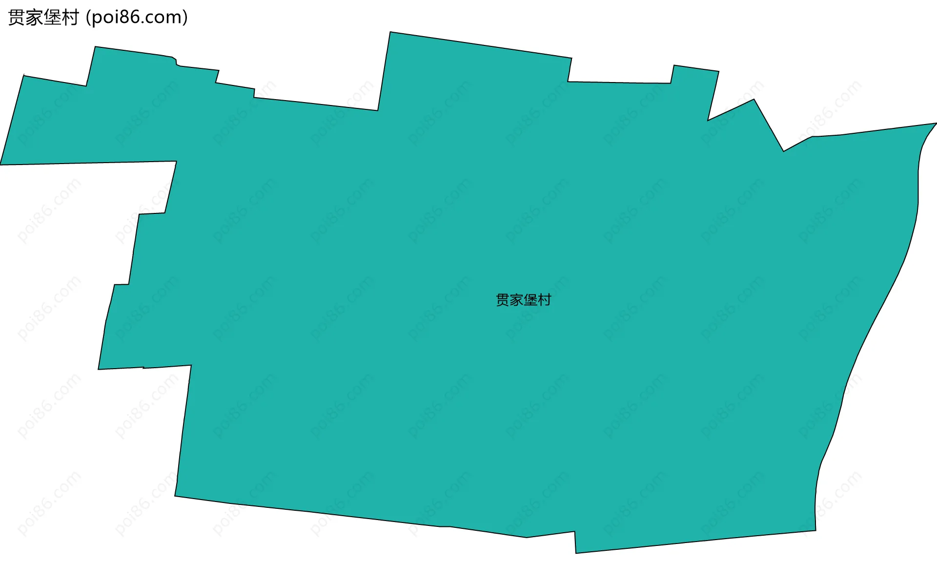 贯家堡村边界地图