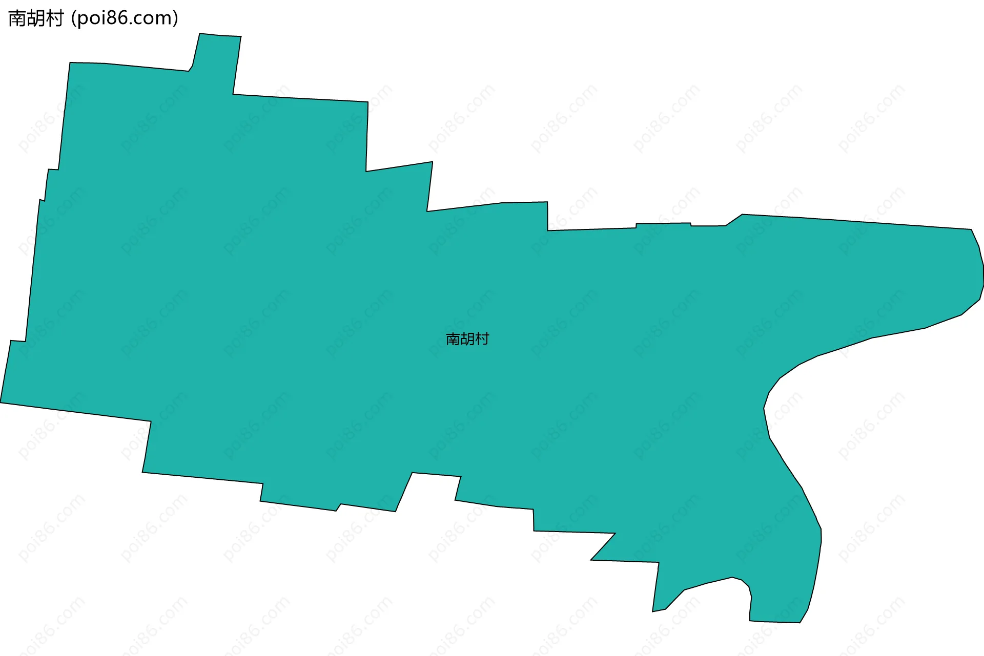 南胡村边界地图
