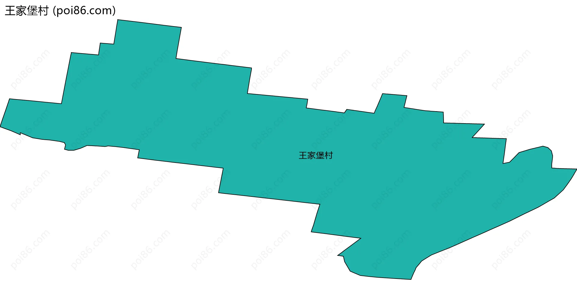 王家堡村边界地图