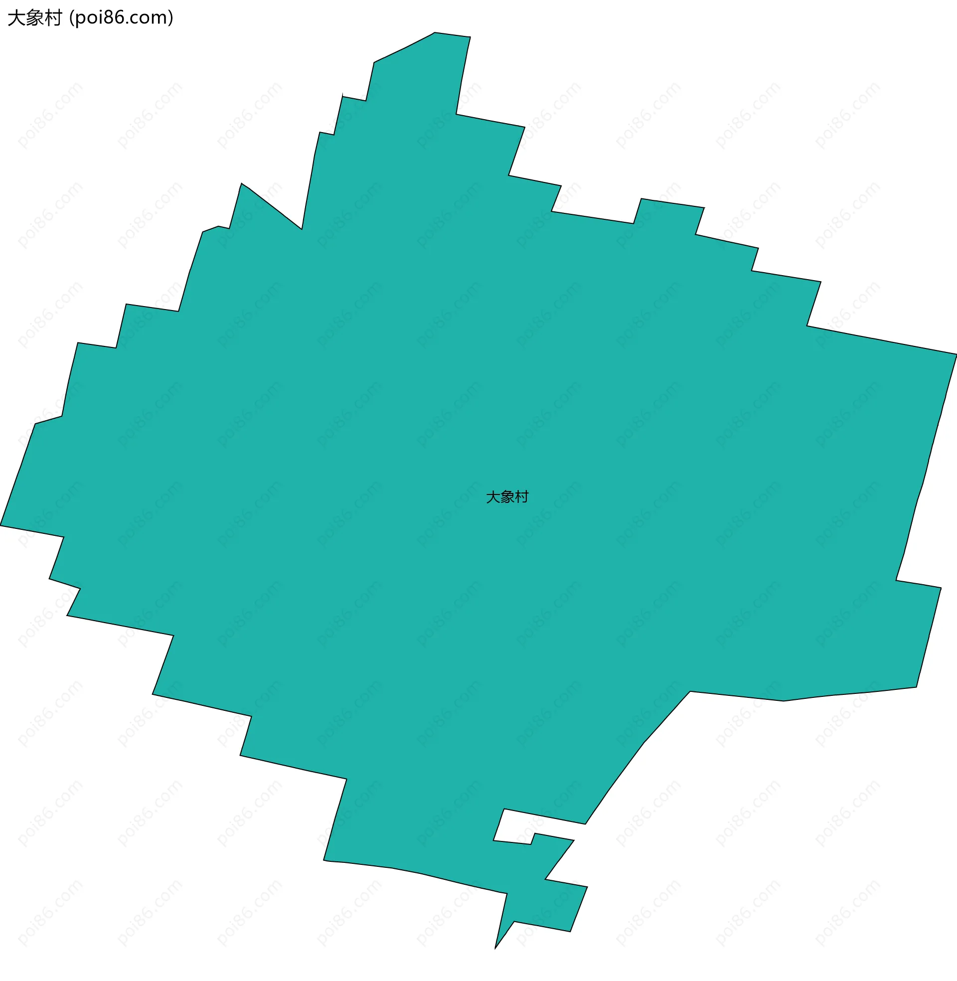大象村边界地图
