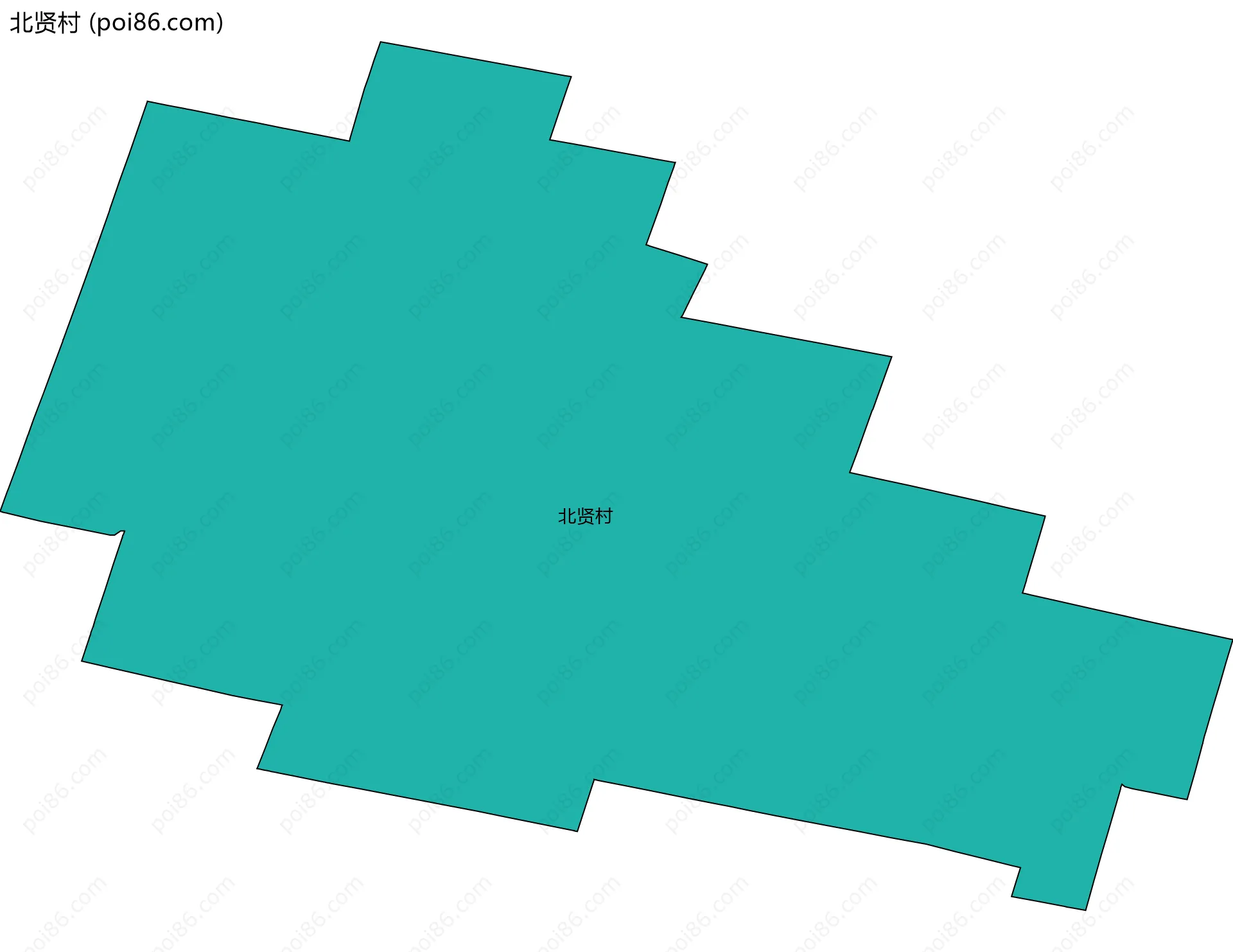北贤村边界地图