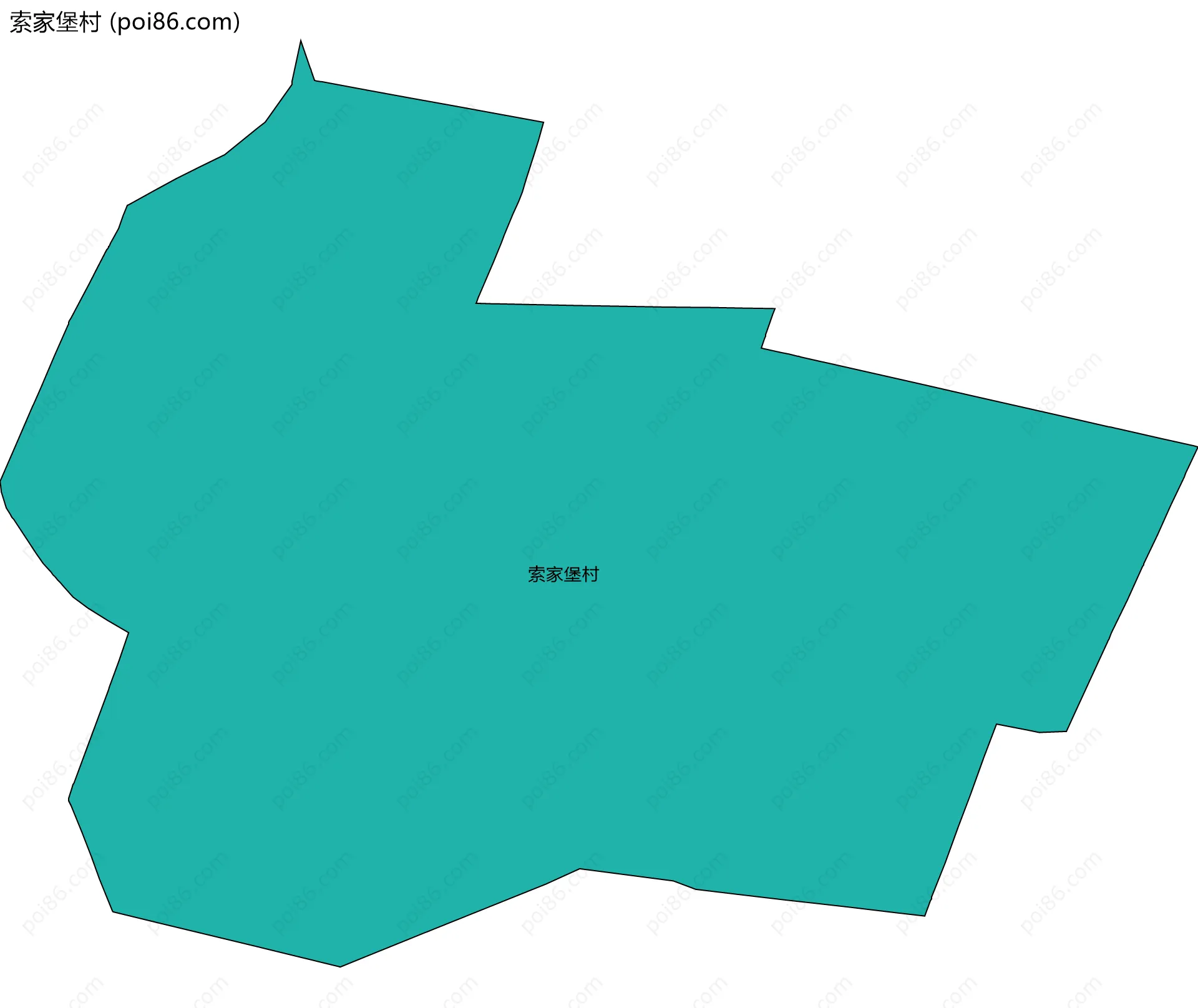 索家堡村边界地图
