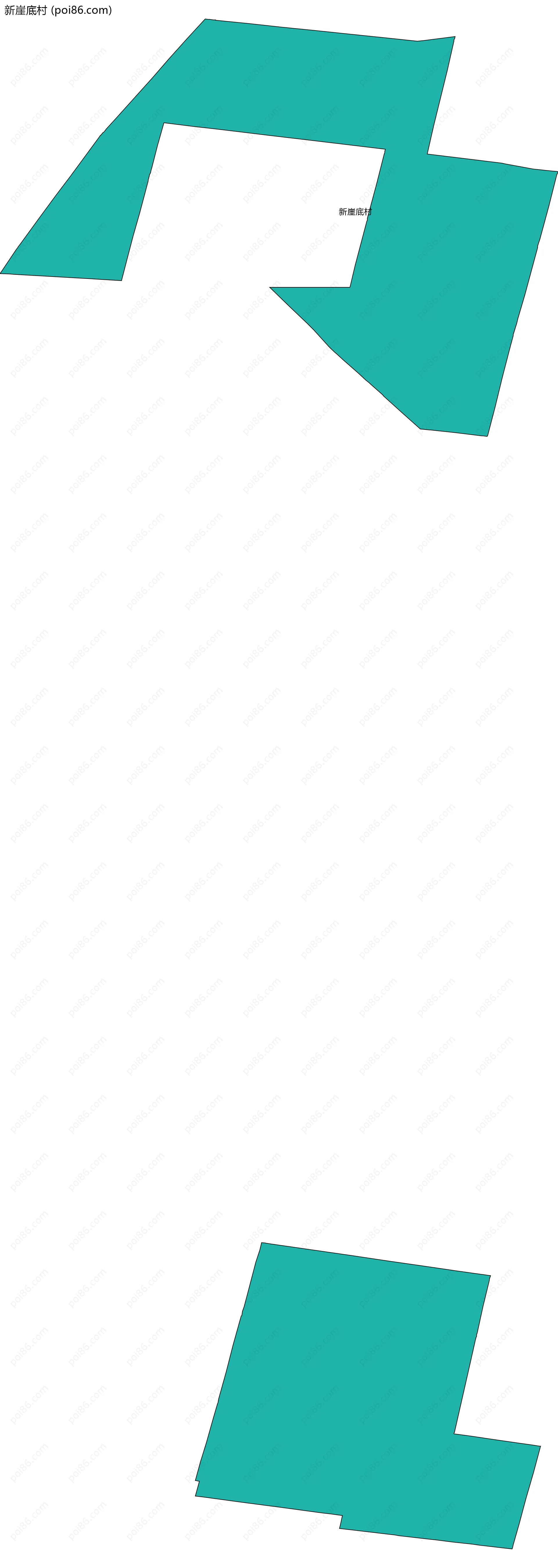 新崖底村边界地图