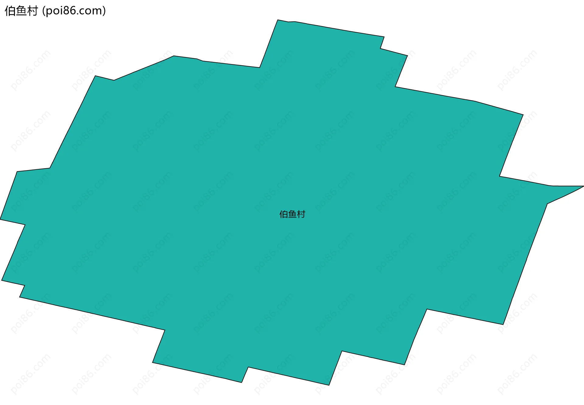 伯鱼村边界地图