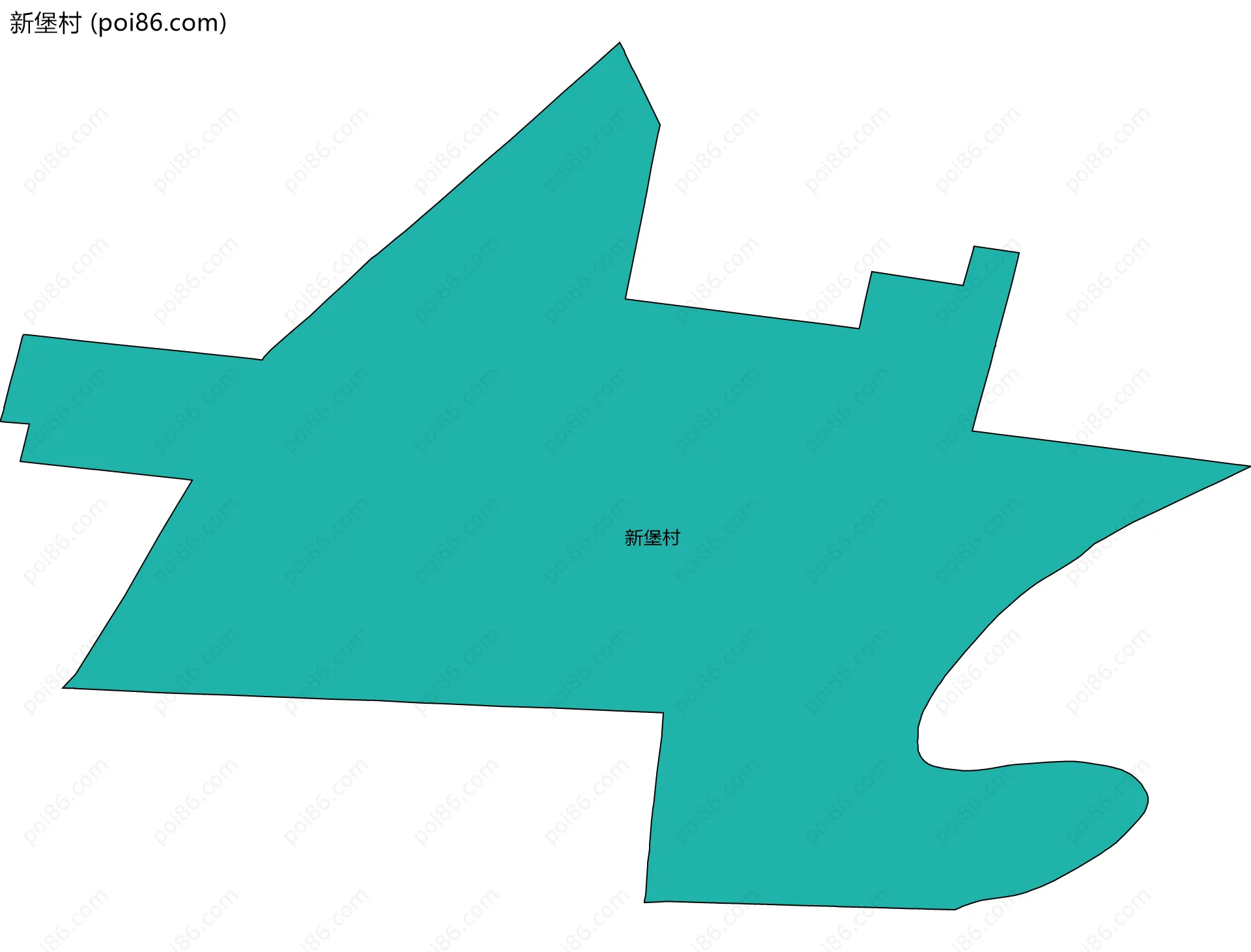 新堡村边界地图