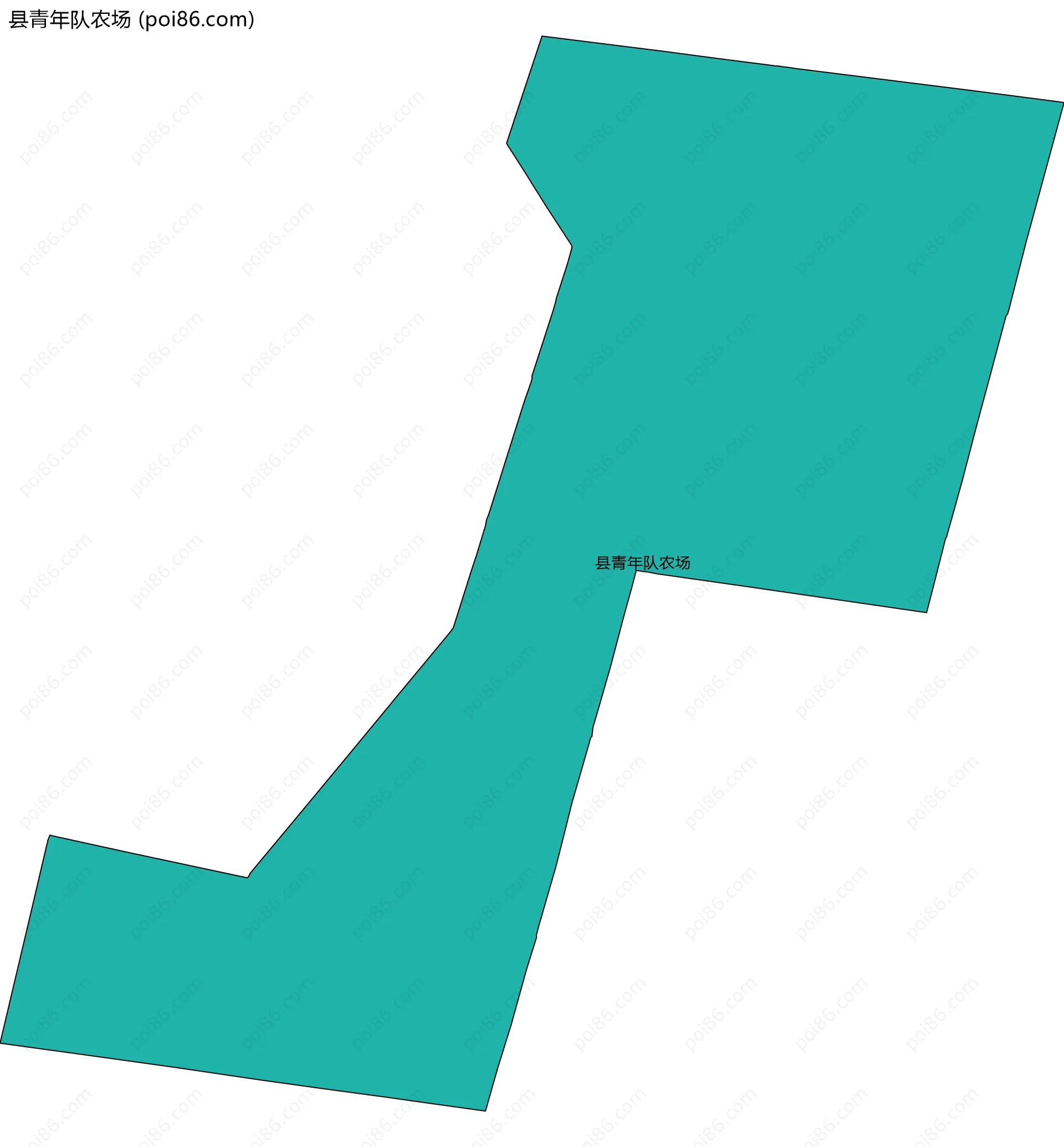 县青年队农场边界地图