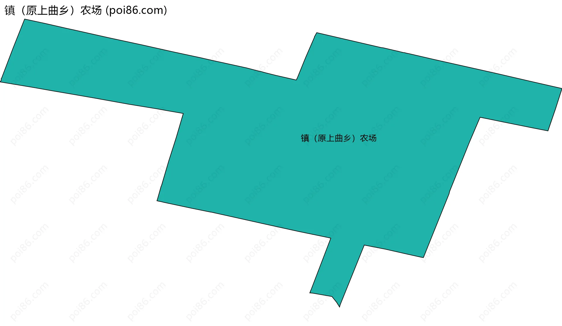 镇（原上曲乡）农场边界地图