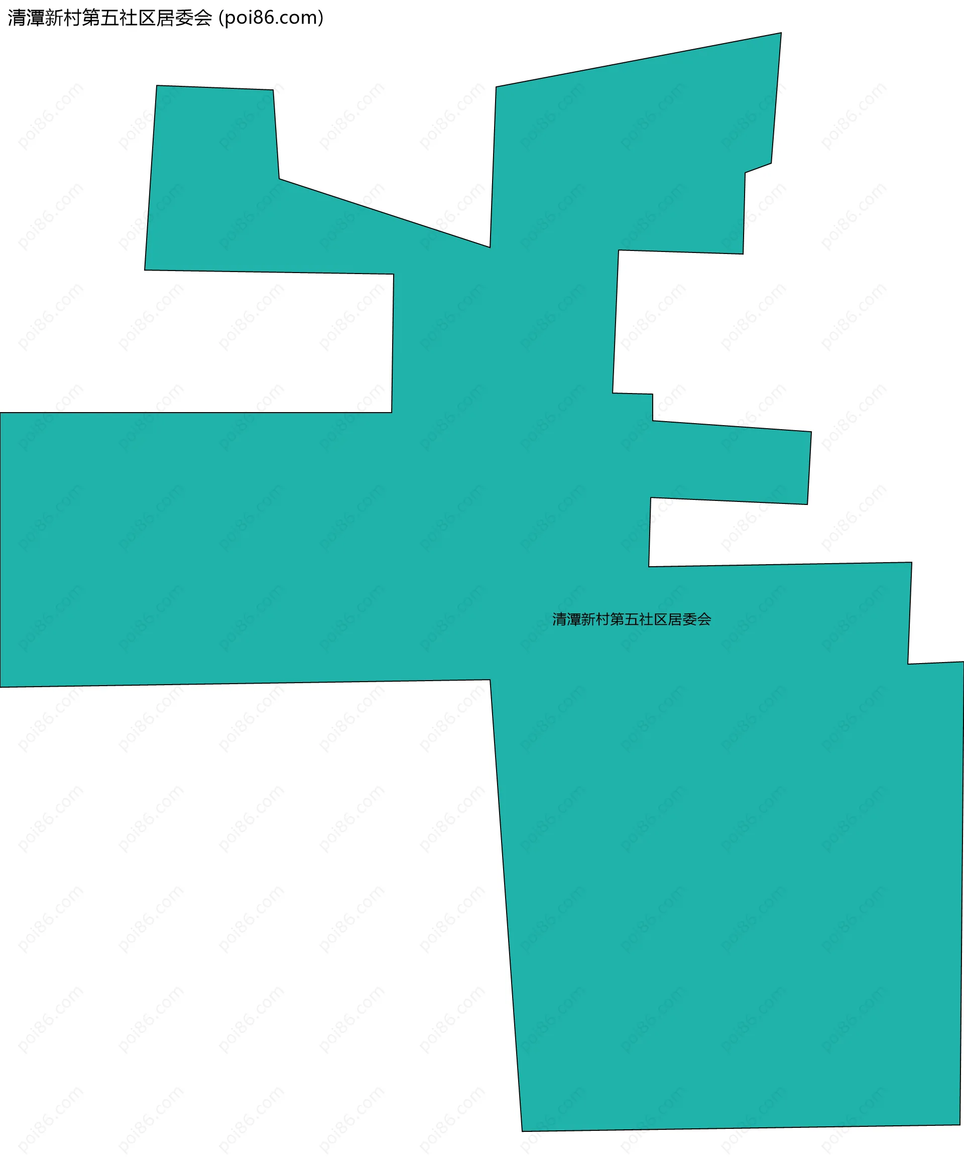 清潭新村第五社区居委会边界地图