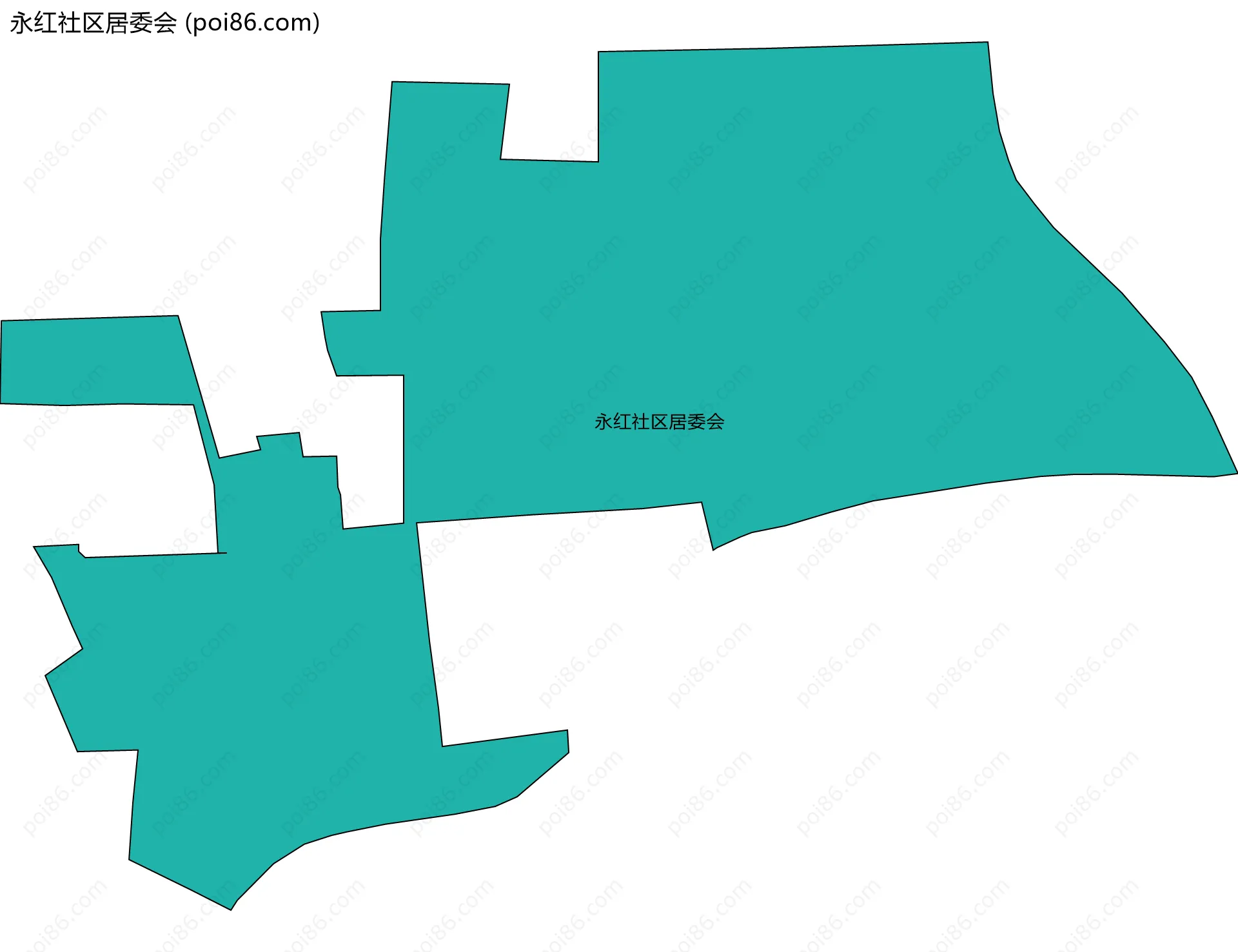 永红社区居委会边界地图