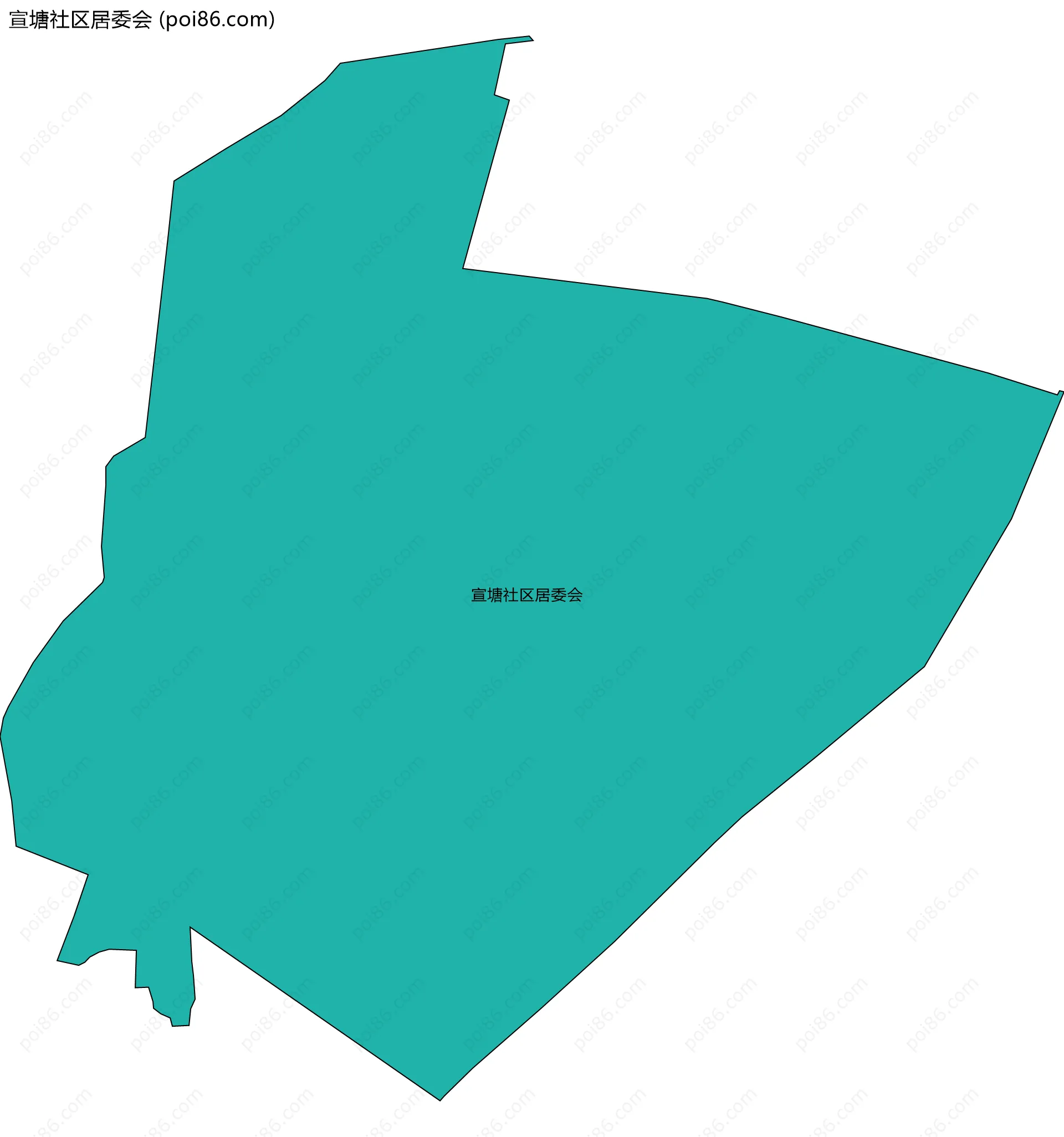 宣塘社区居委会边界地图