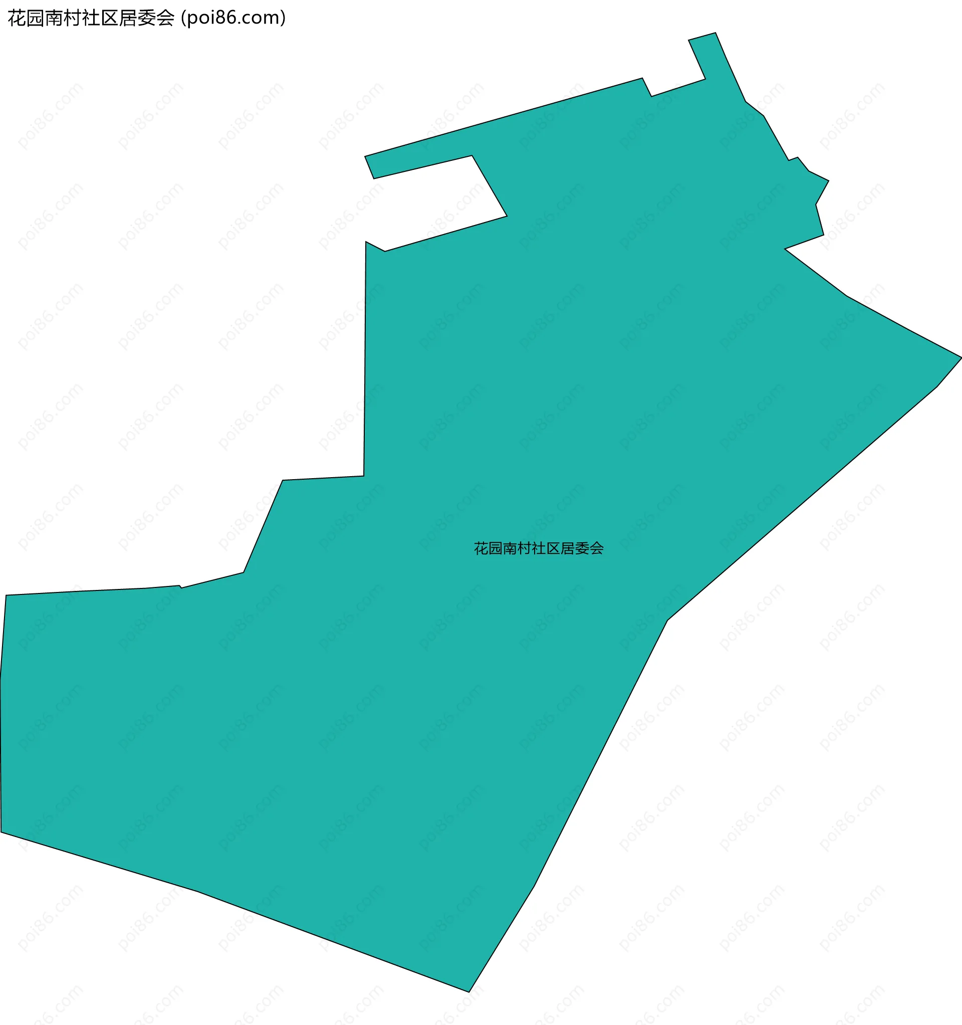 花园南村社区居委会边界地图