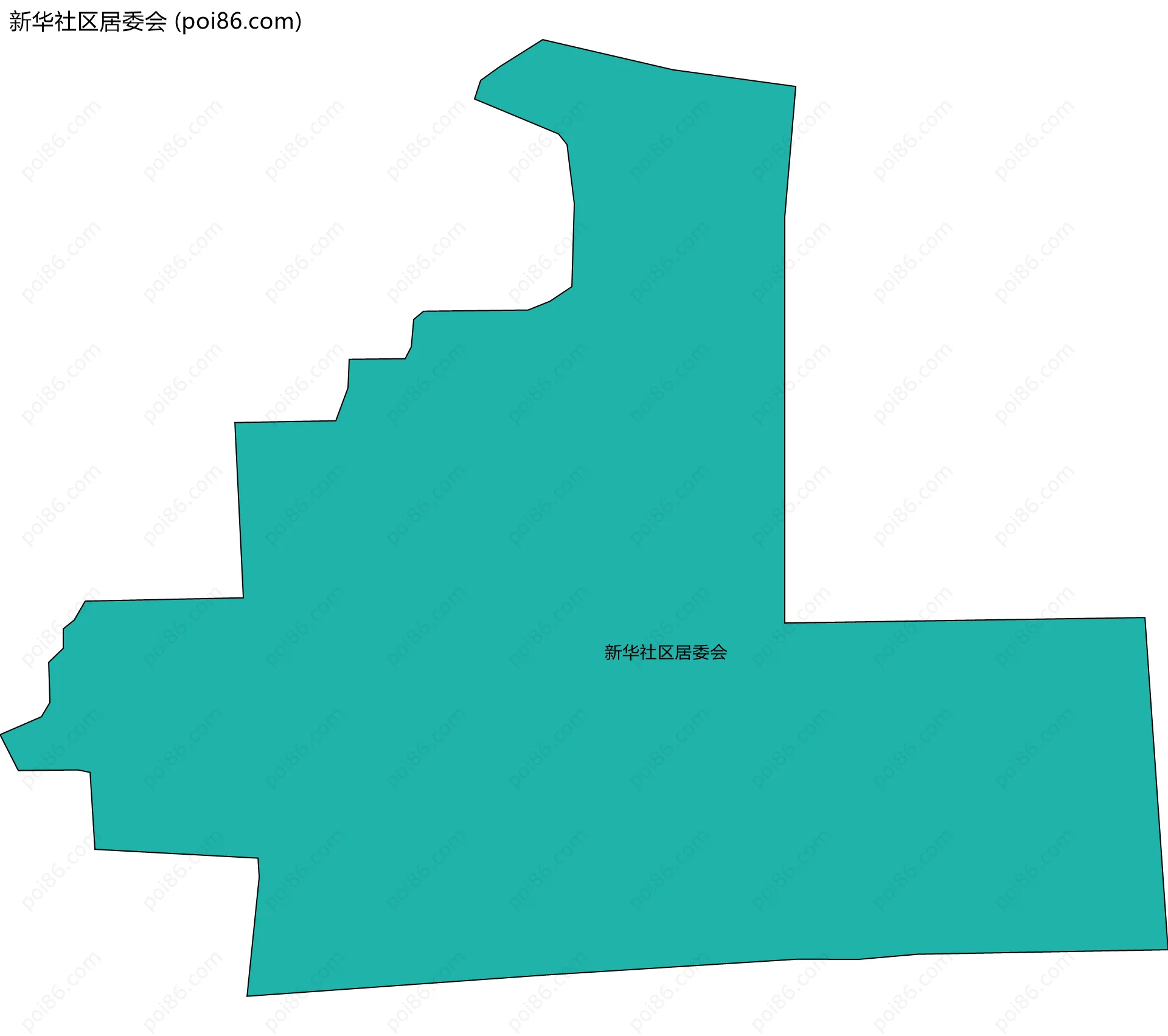 新华社区居委会边界地图