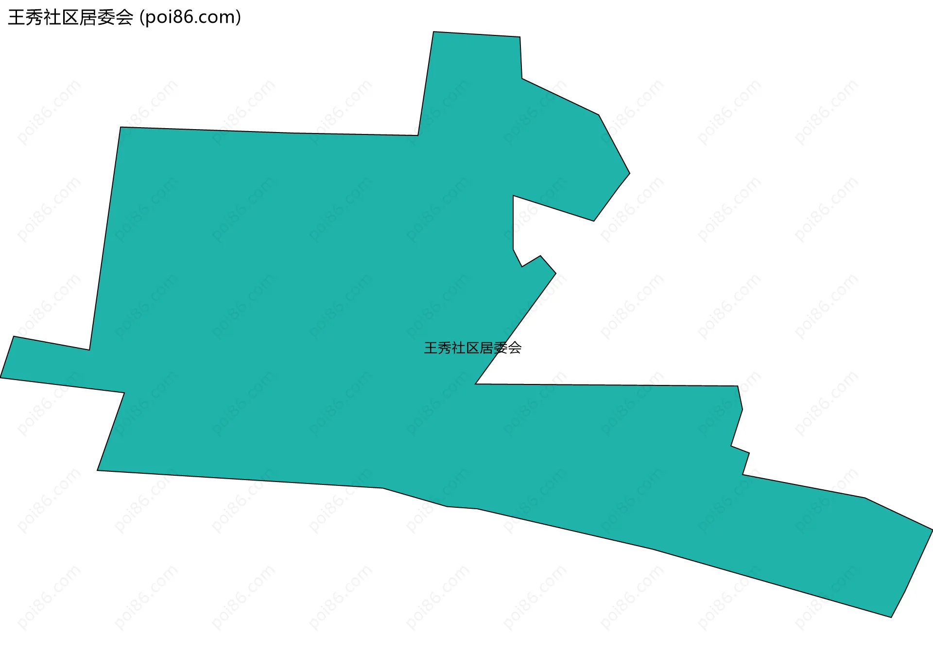 王秀社区居委会边界地图