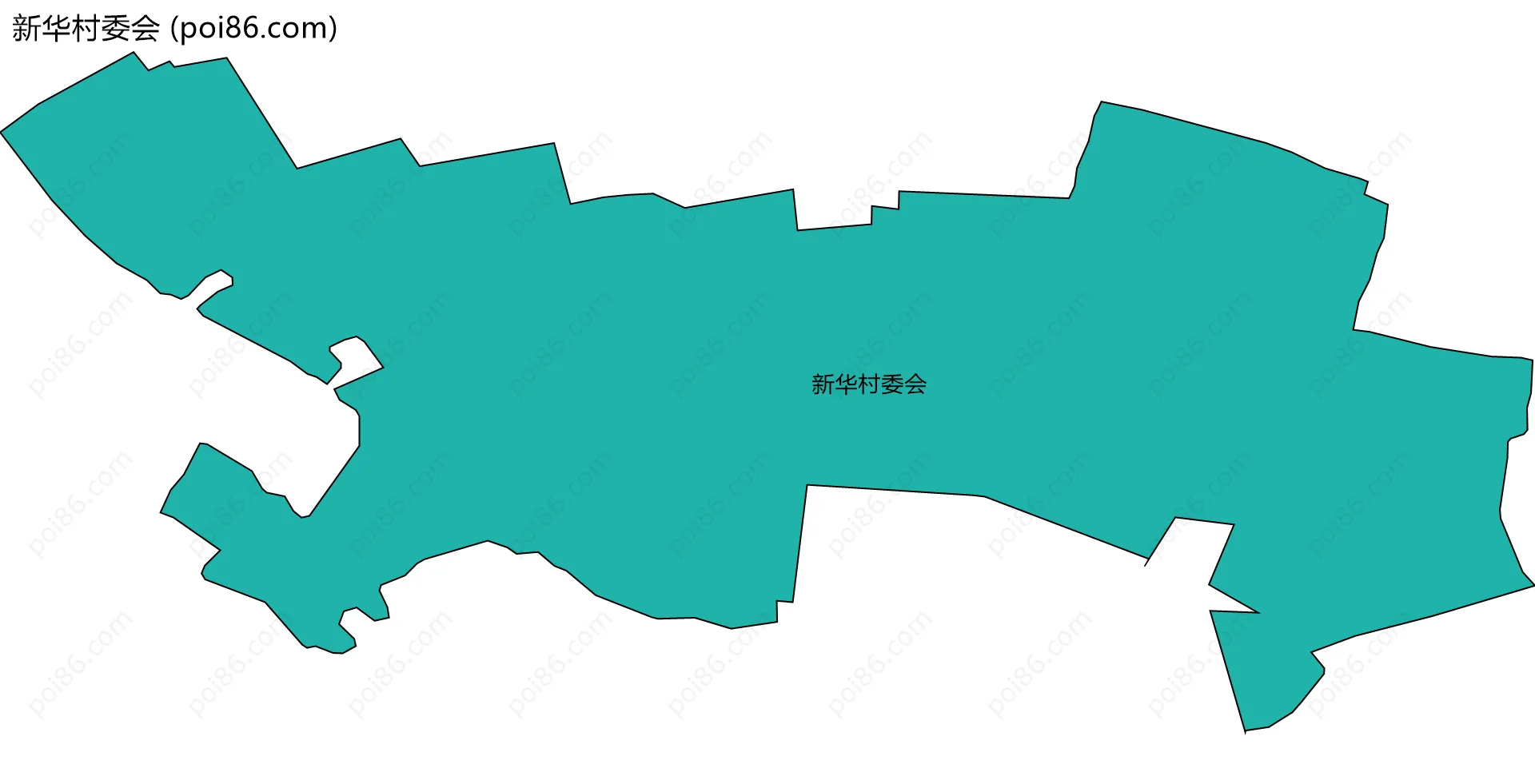 新华村委会边界地图