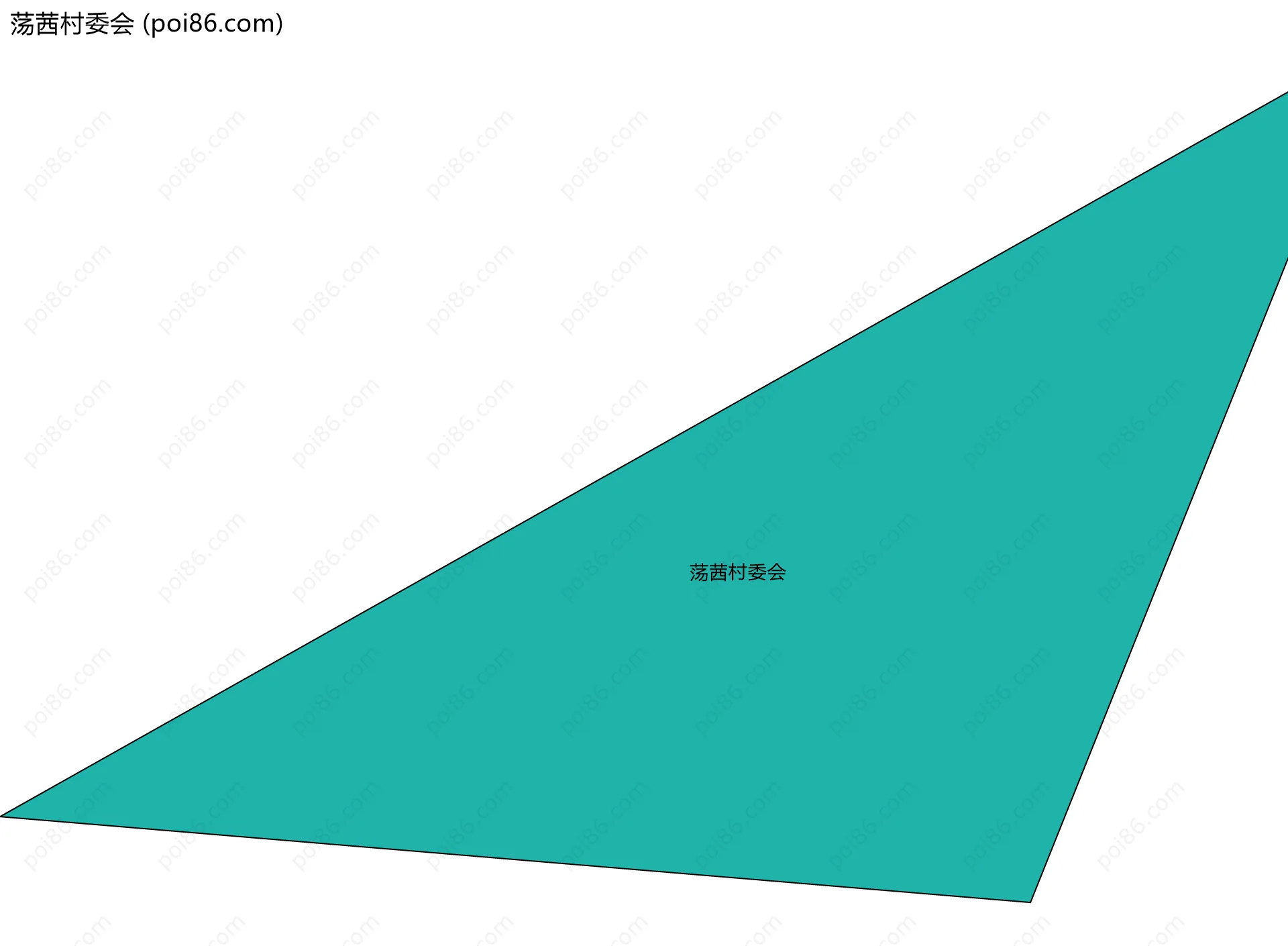 荡茜村委会边界地图