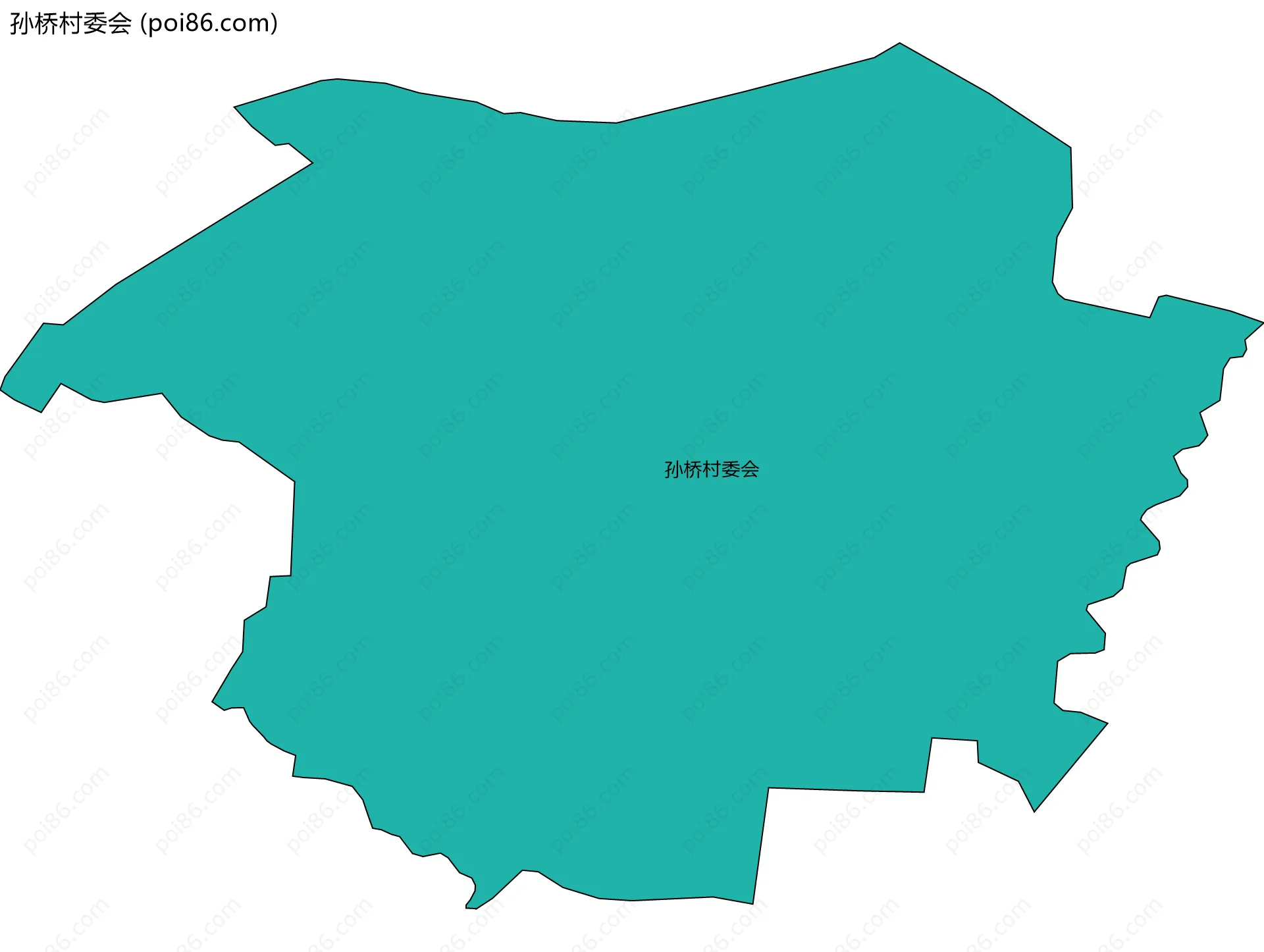孙桥村委会边界地图