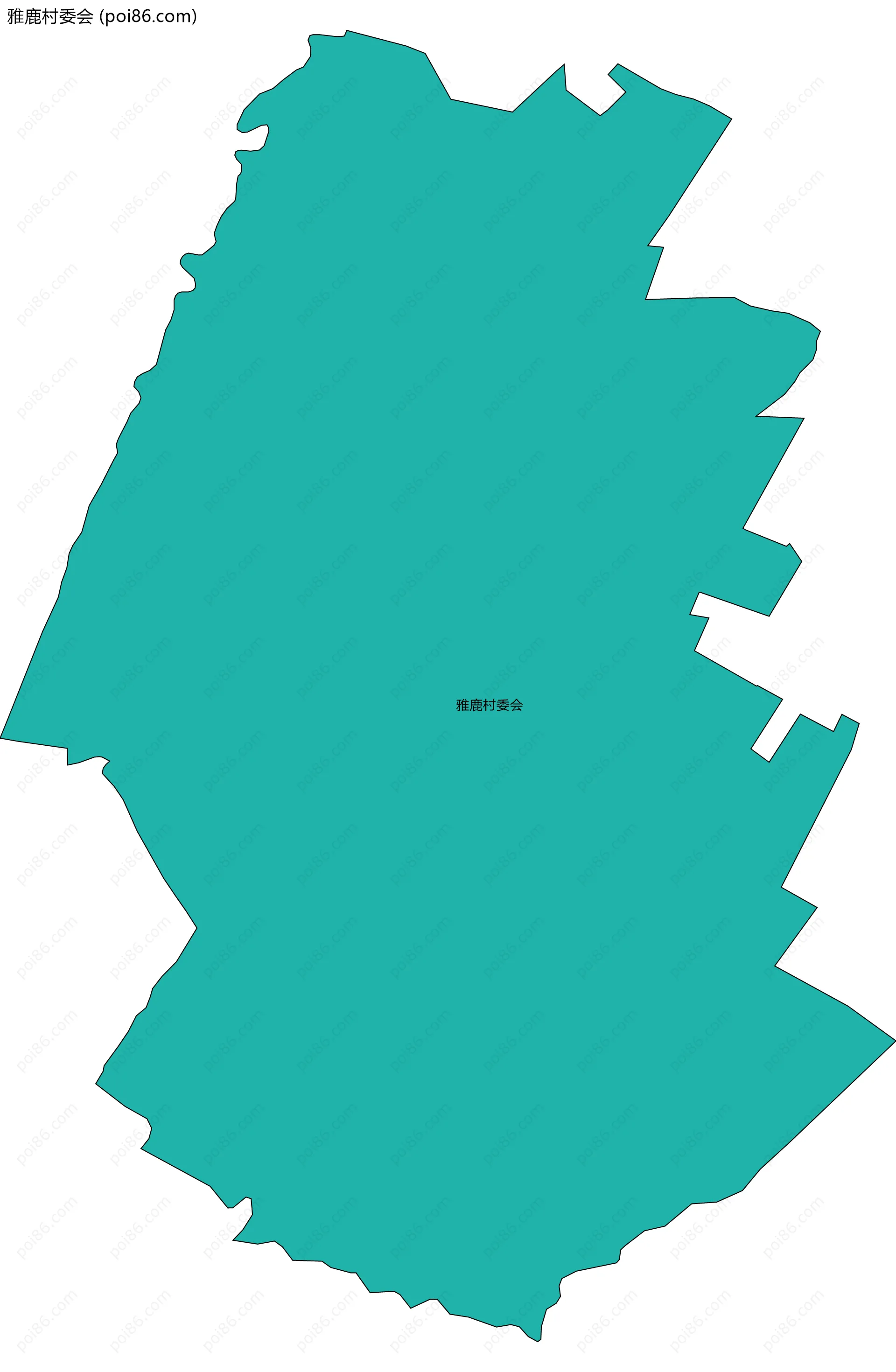 雅鹿村委会边界地图