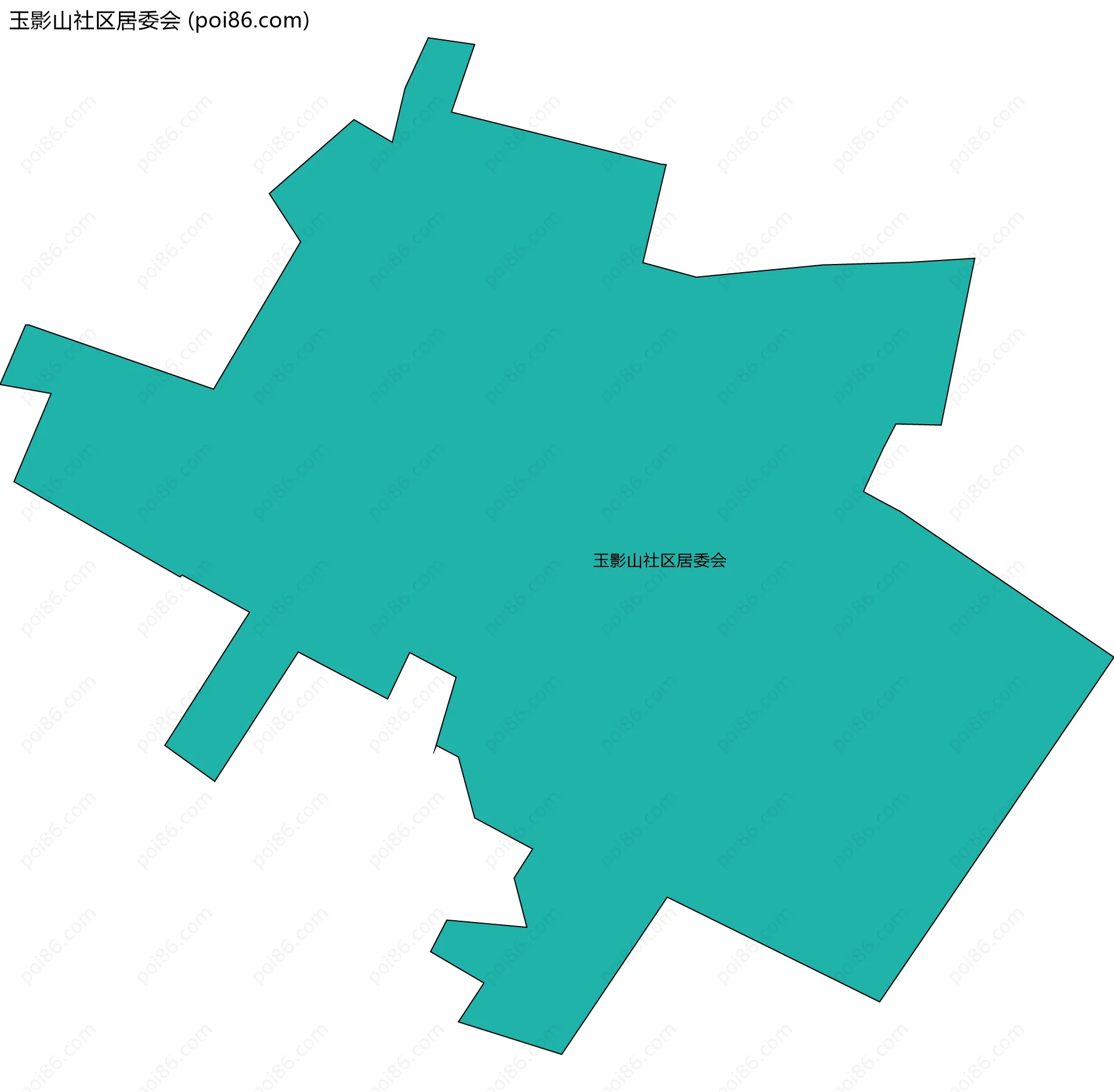 玉影山社区居委会边界地图