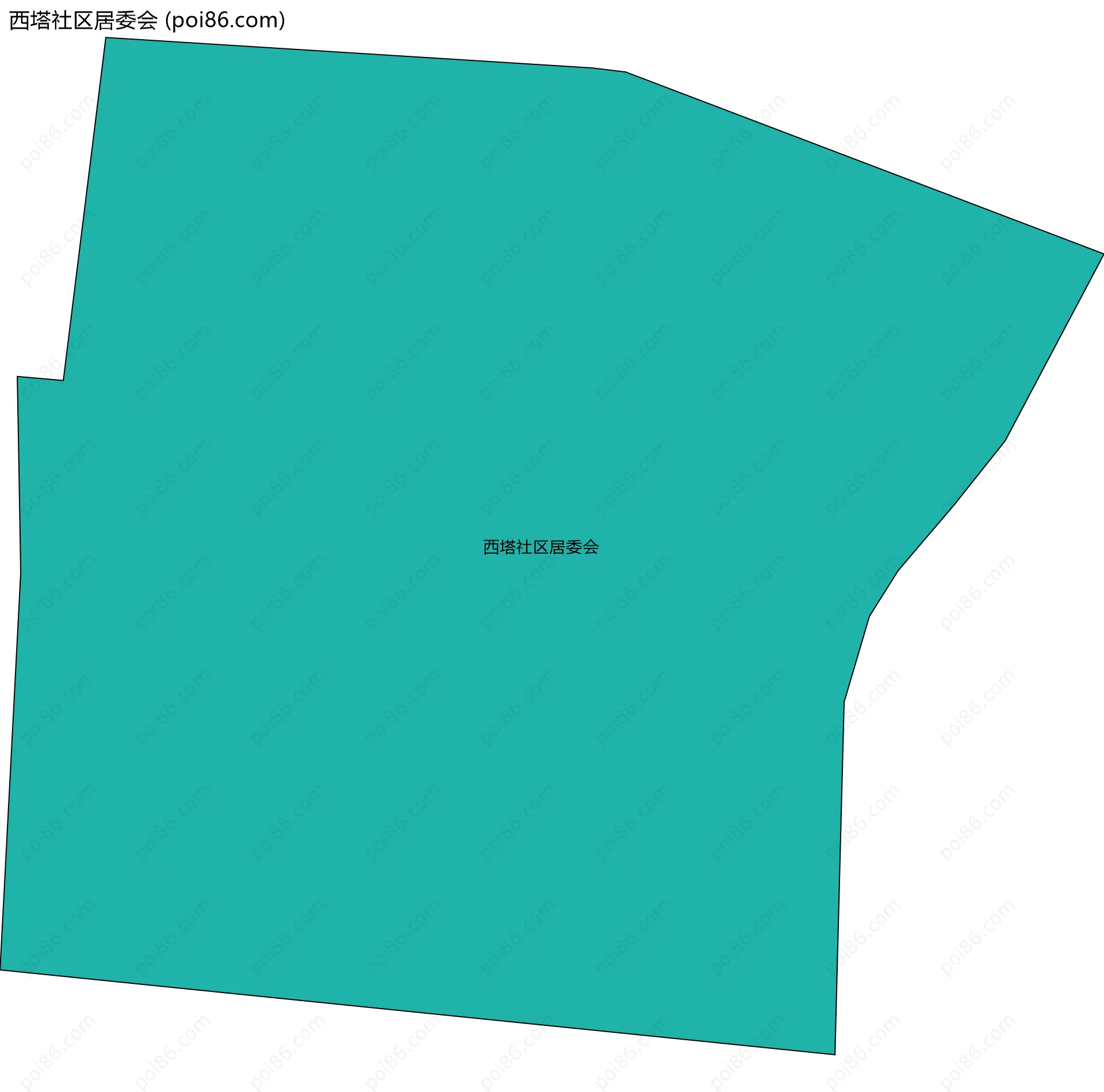 西塔社区居委会边界地图