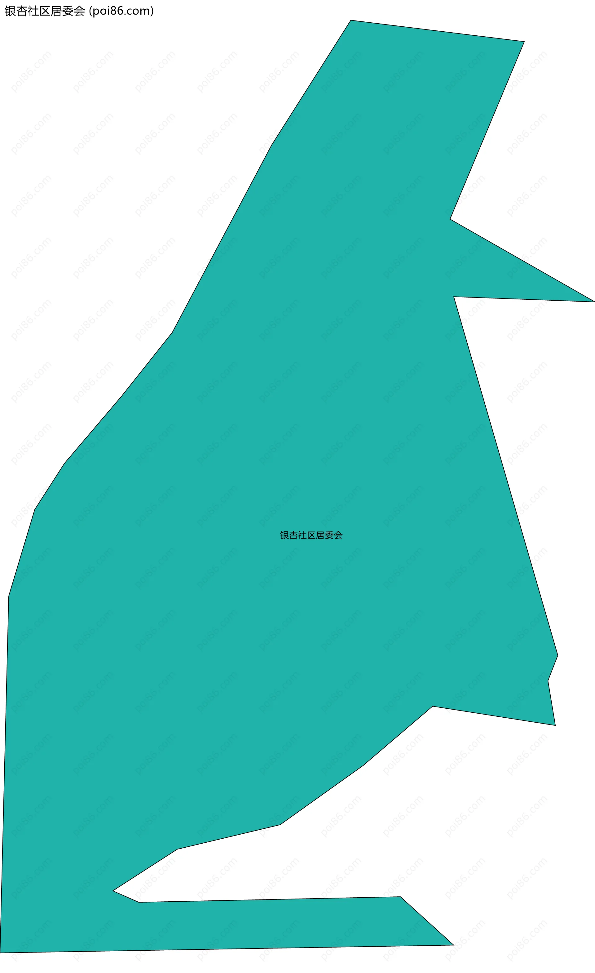 银杏社区居委会边界地图