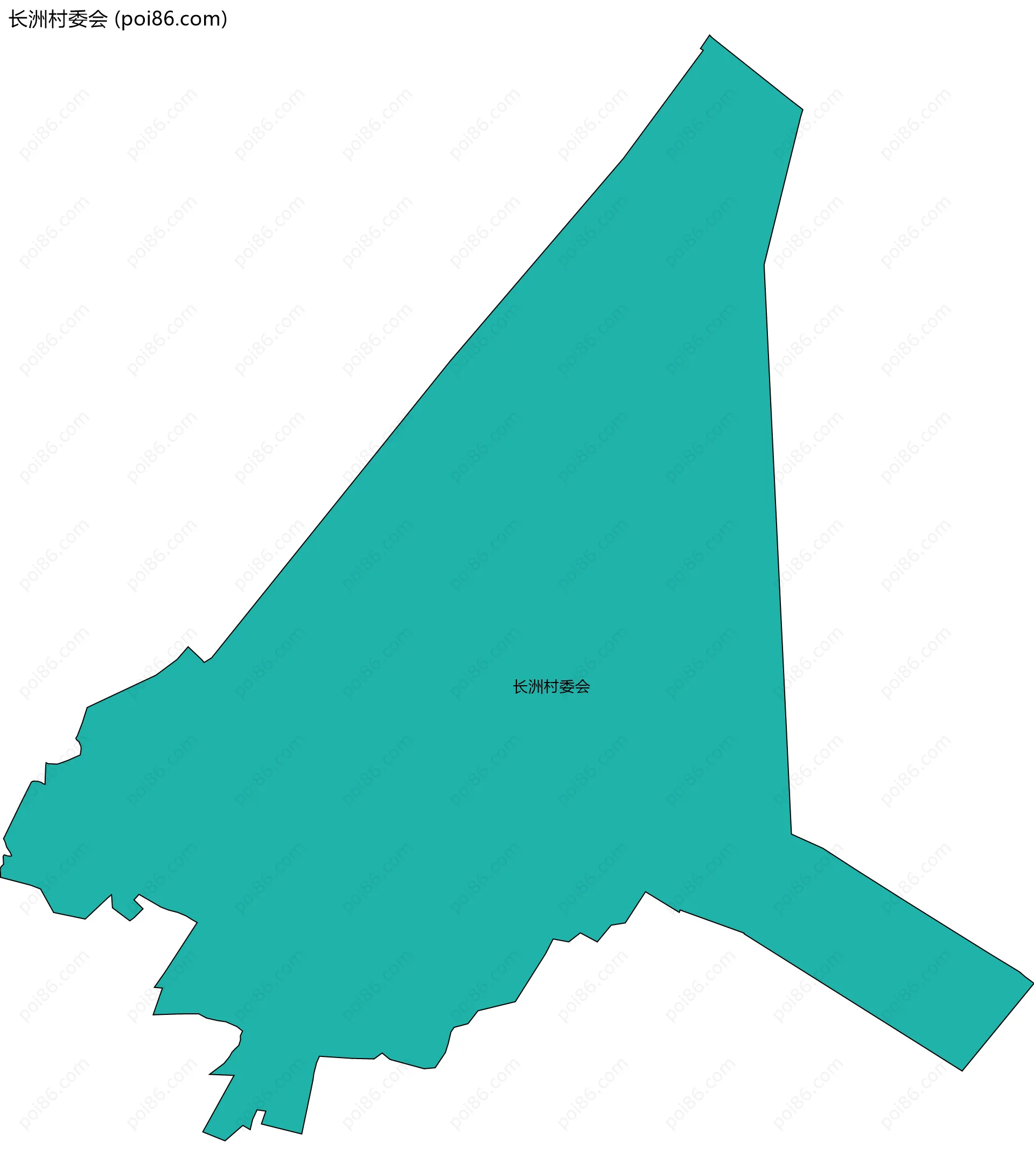 长洲村委会边界地图