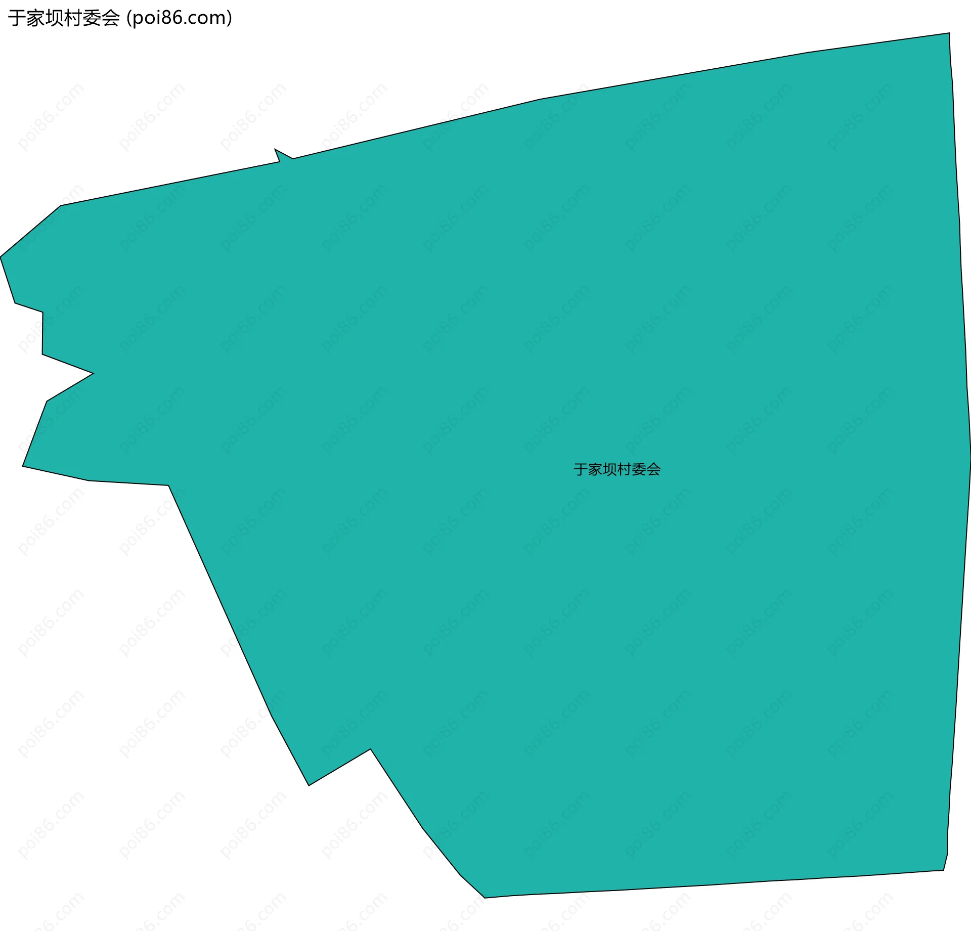于家坝村委会边界地图