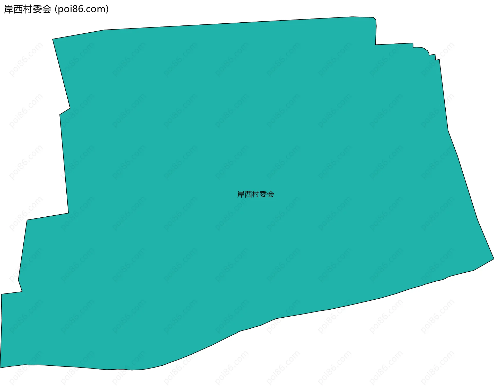 岸西村委会边界地图