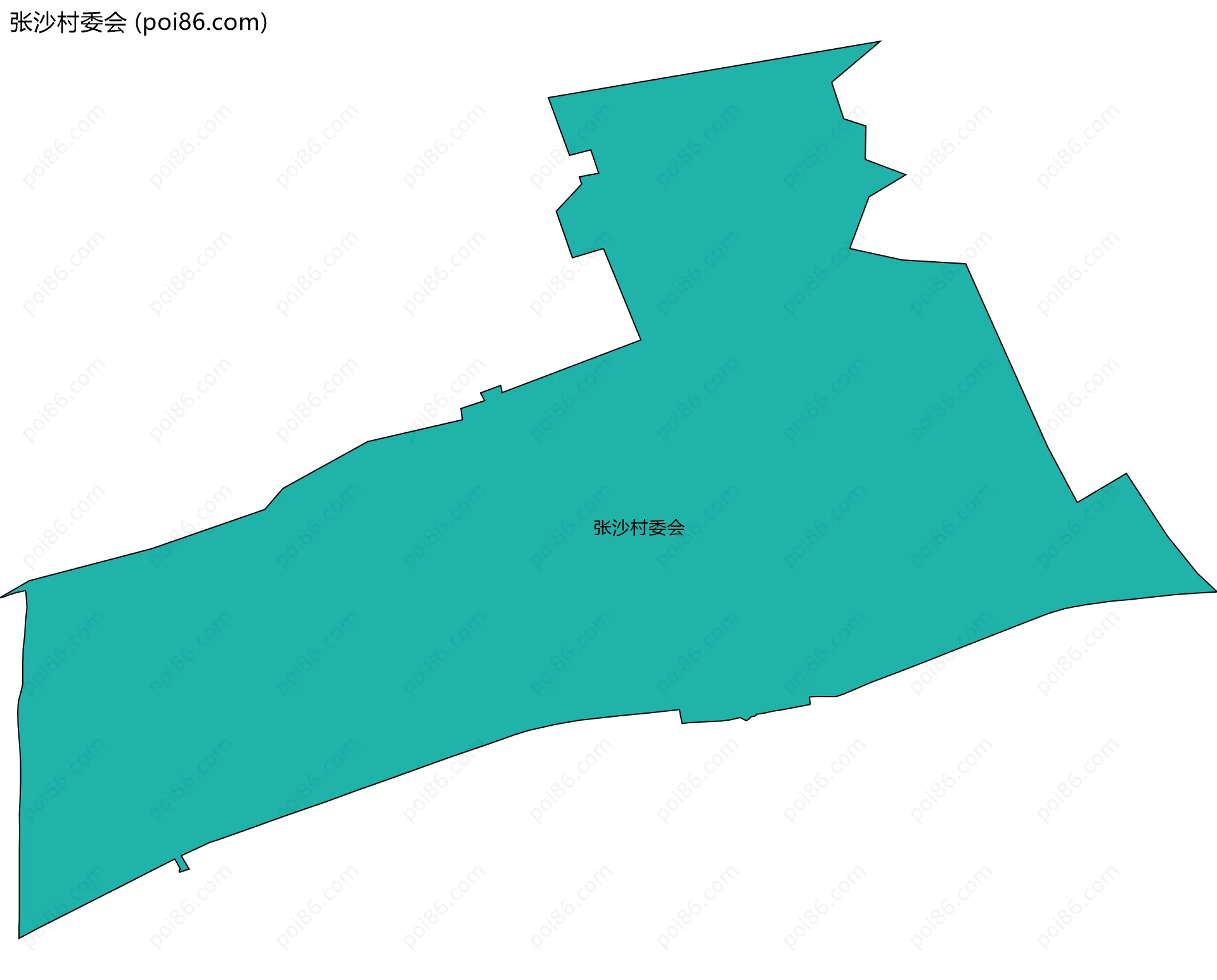 张沙村委会边界地图
