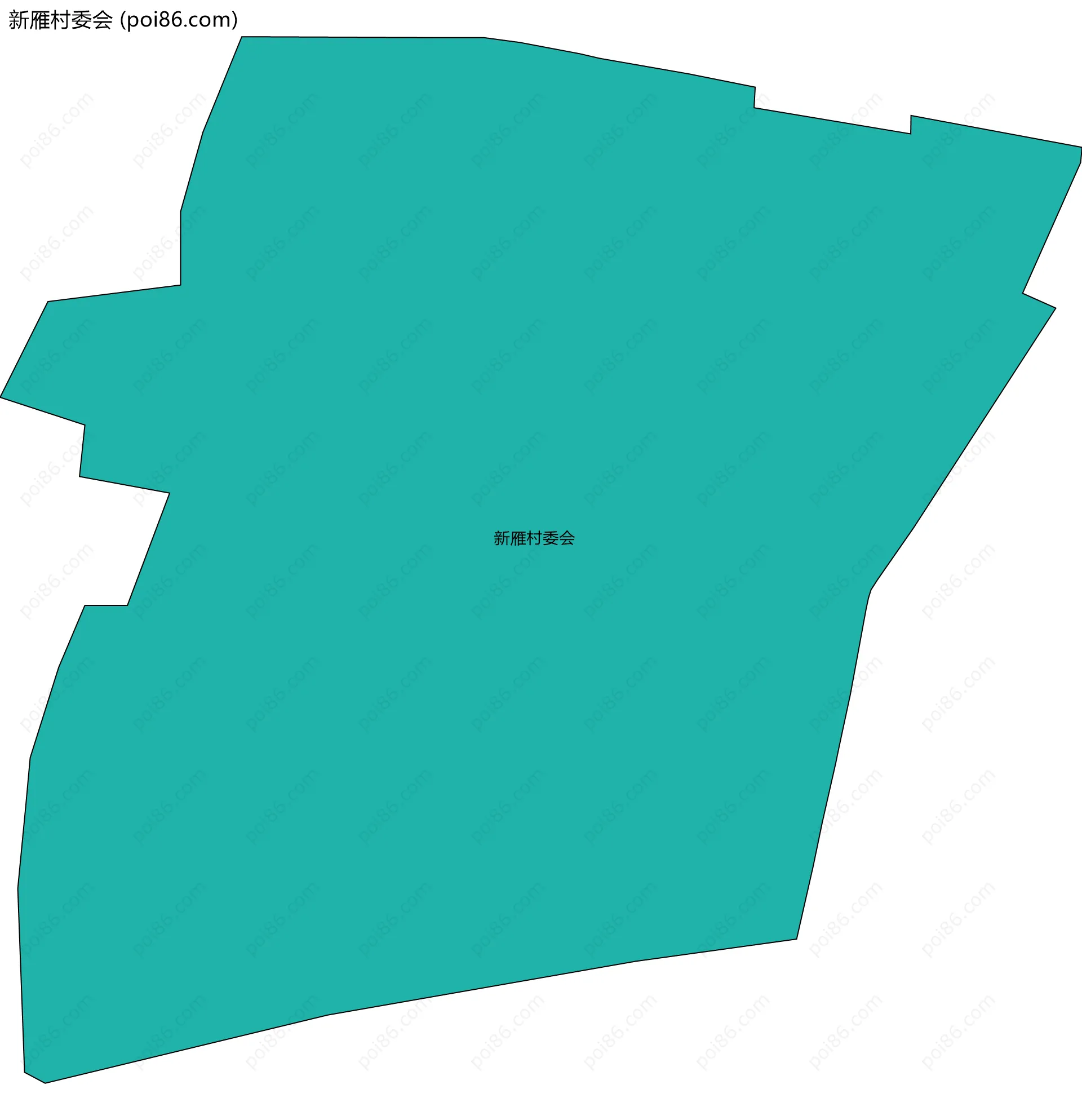 新雁村委会边界地图