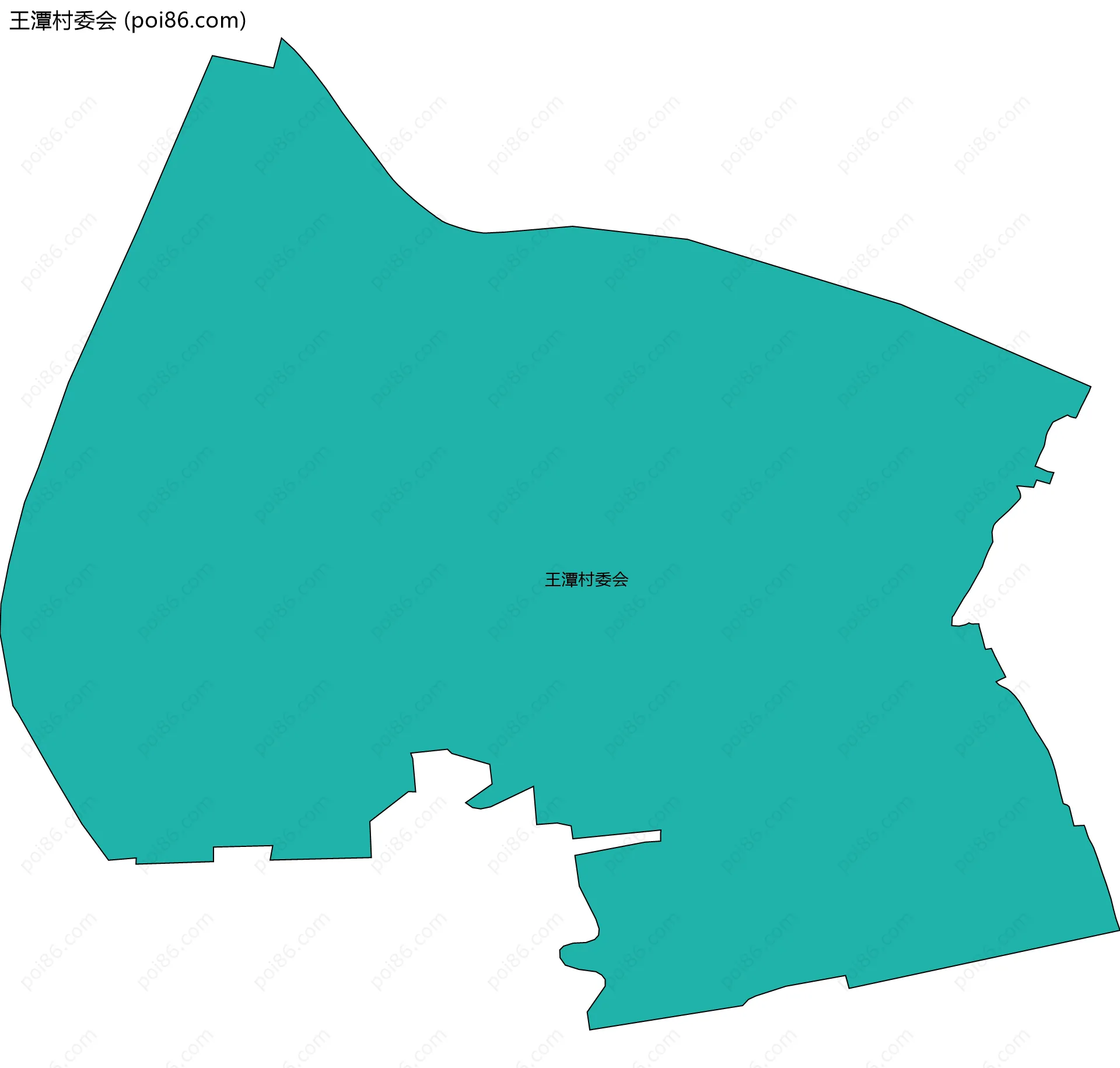 王潭村委会边界地图
