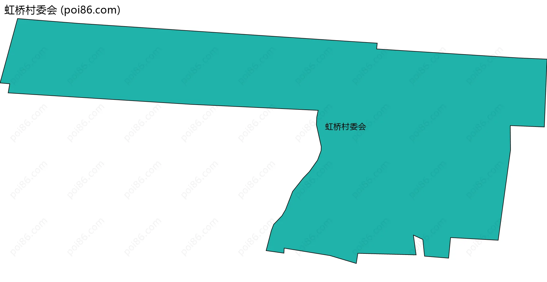 虹桥村委会边界地图
