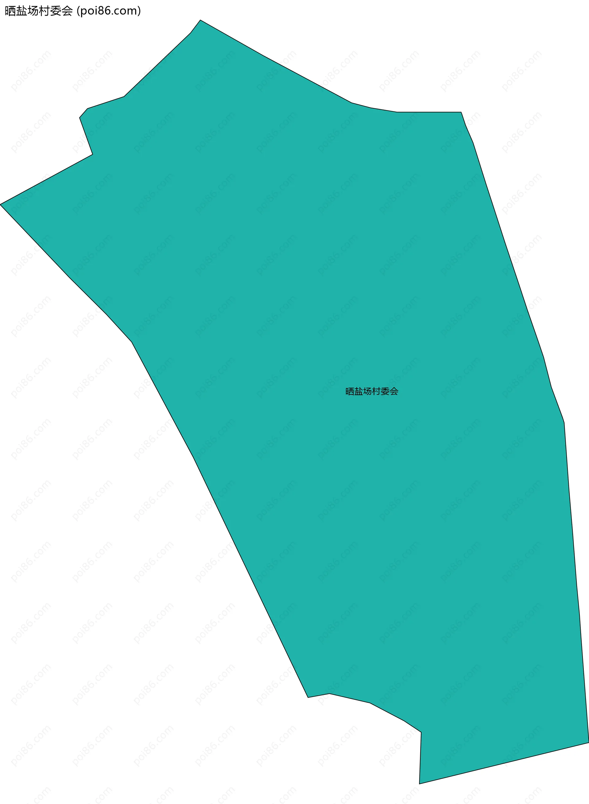 晒盐场村委会边界地图