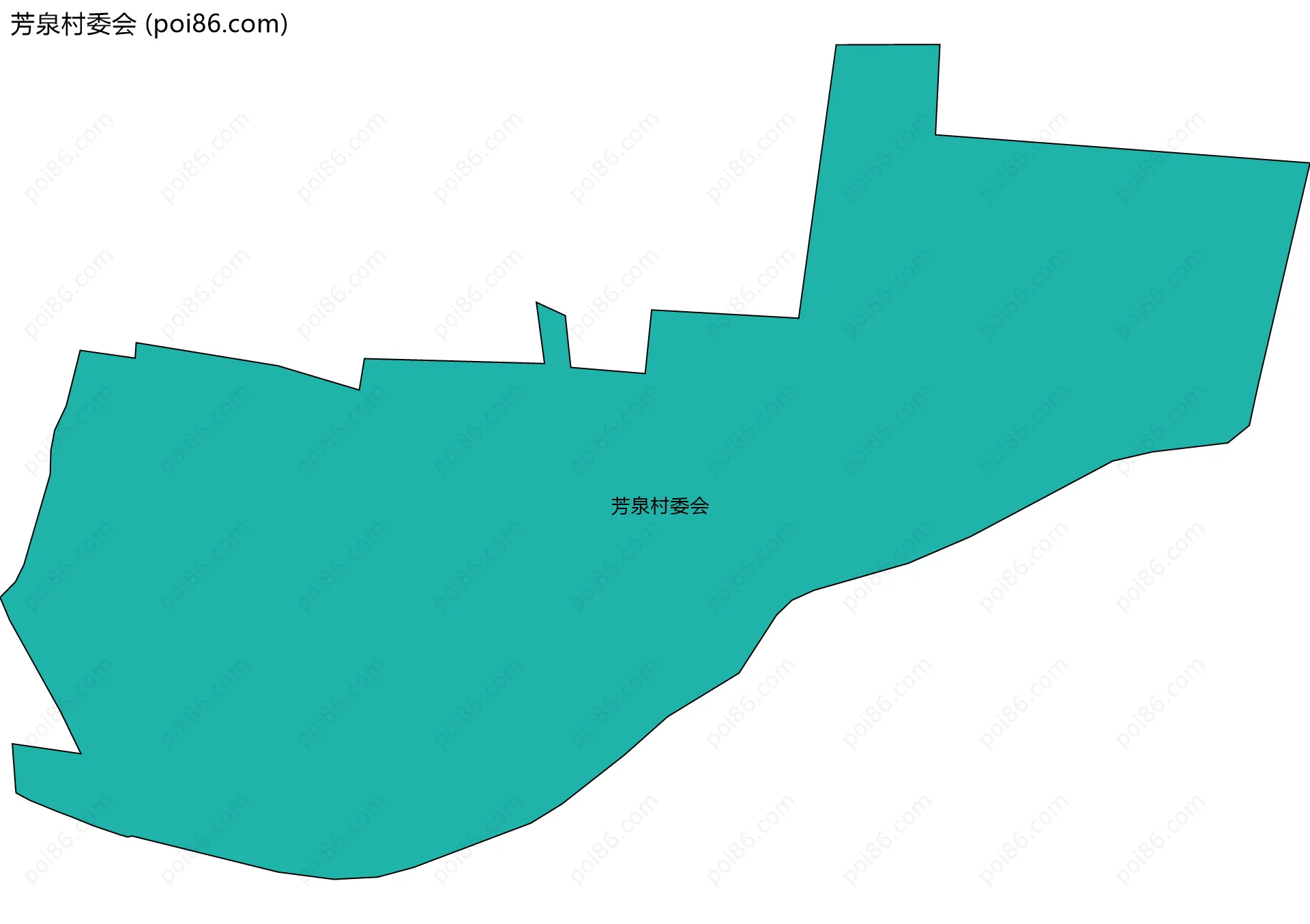 芳泉村委会边界地图