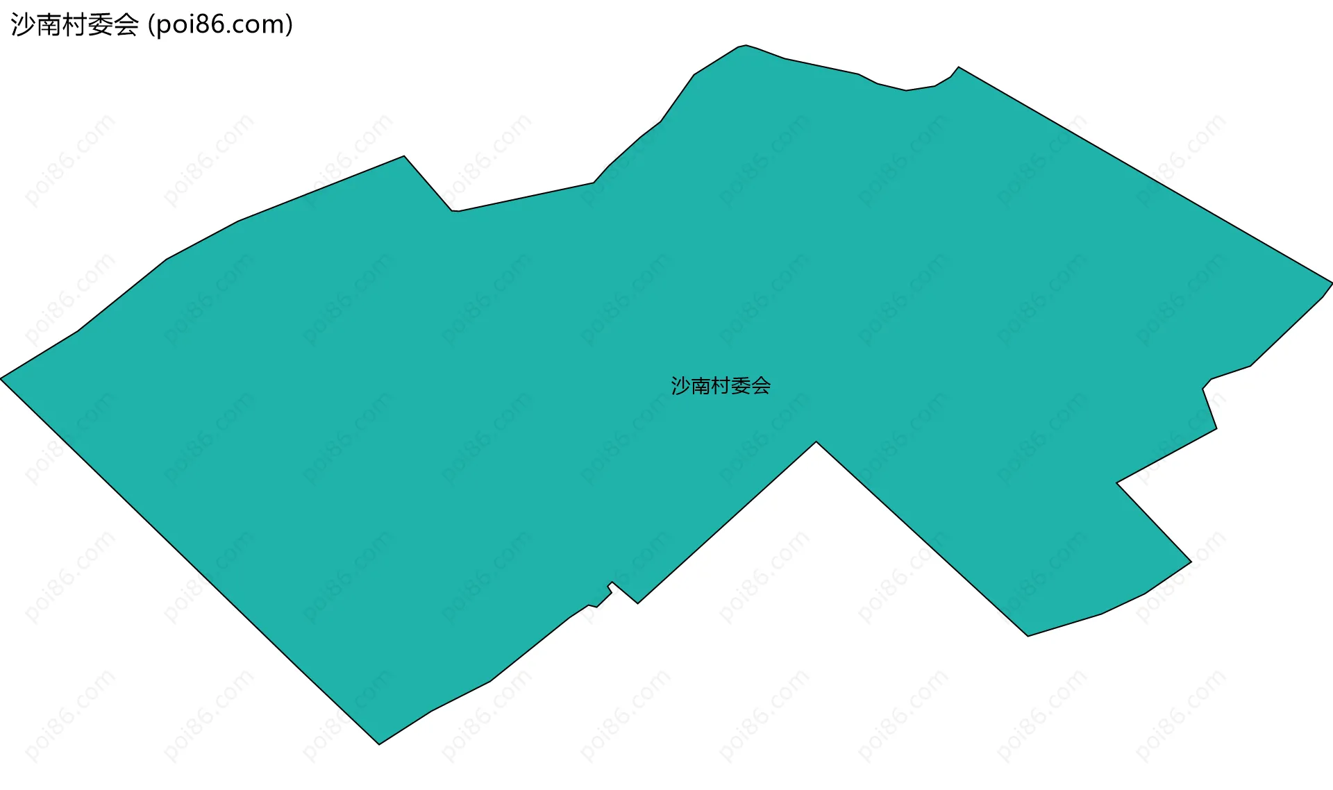 沙南村委会边界地图