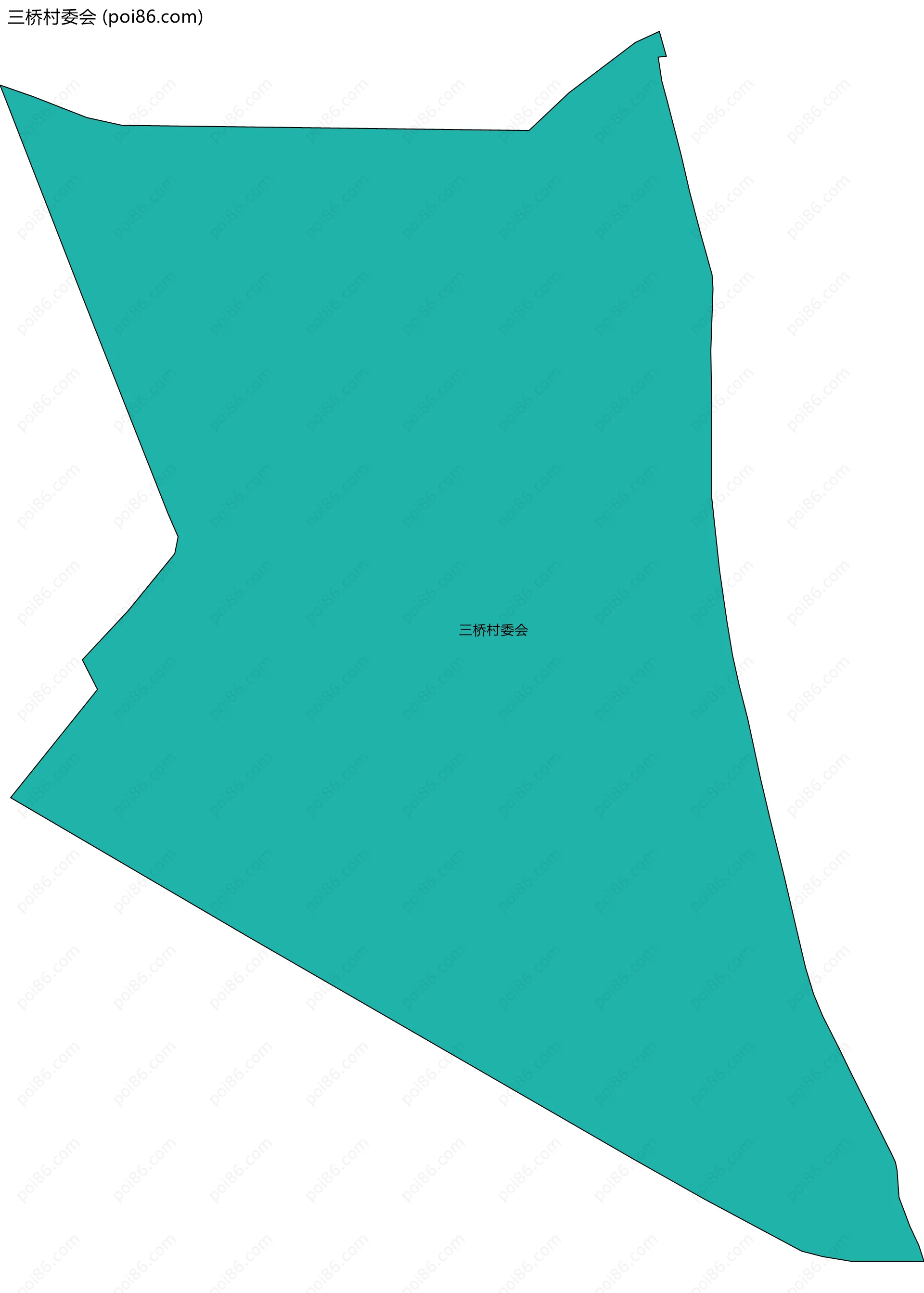 三桥村委会边界地图