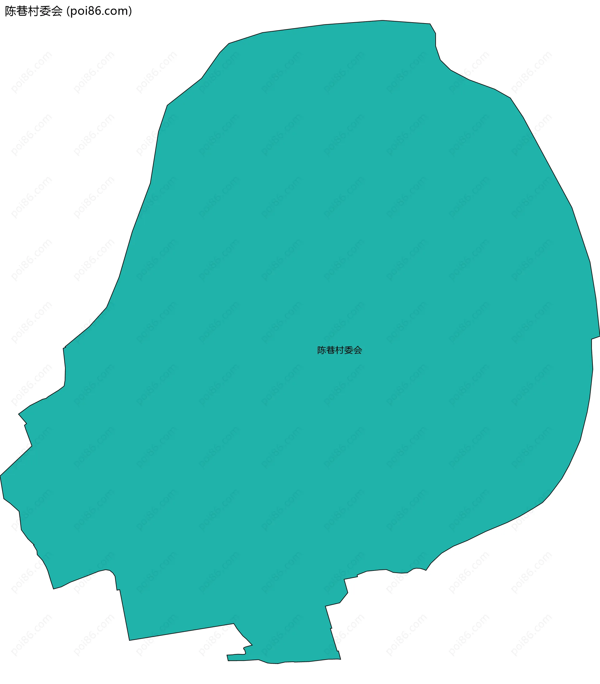 陈巷村委会边界地图