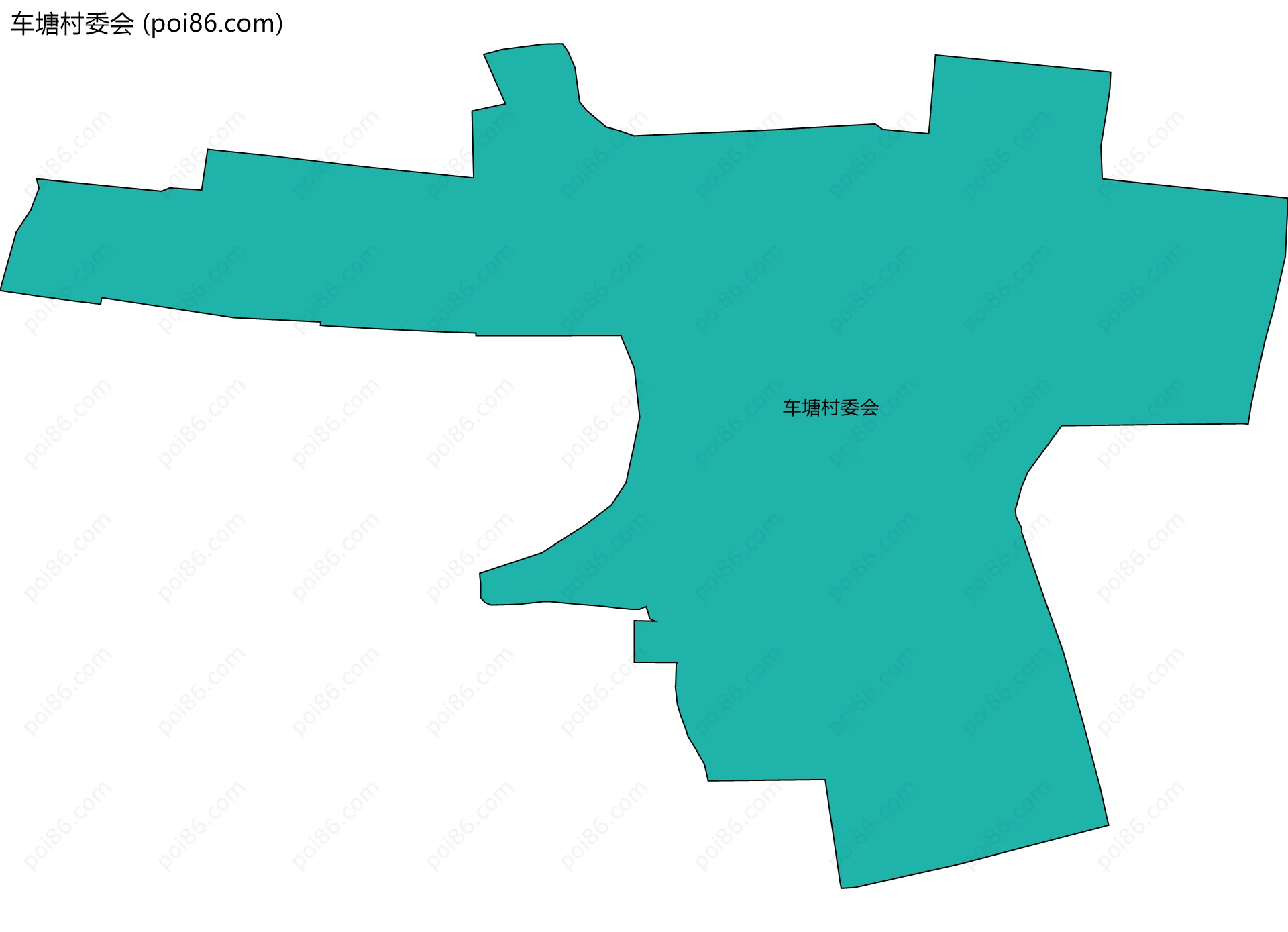 车塘村委会边界地图