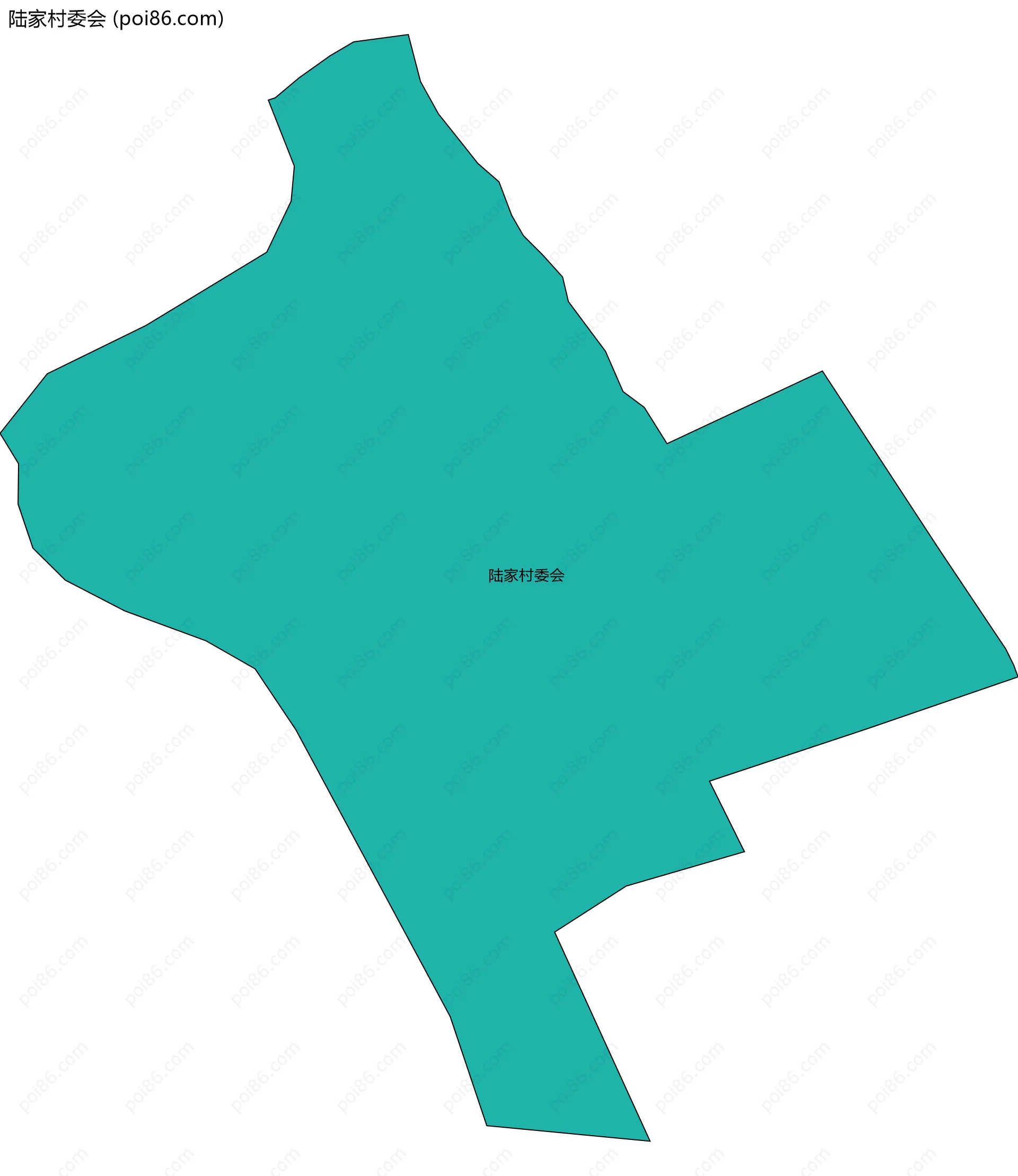 陆家村委会边界地图