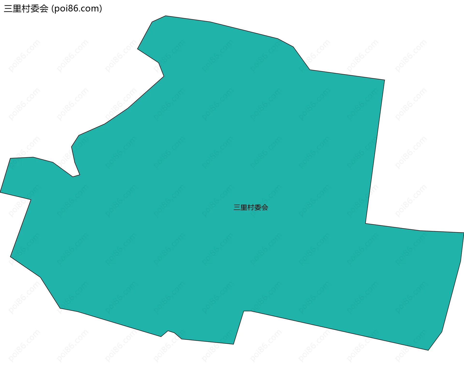 三里村委会边界地图
