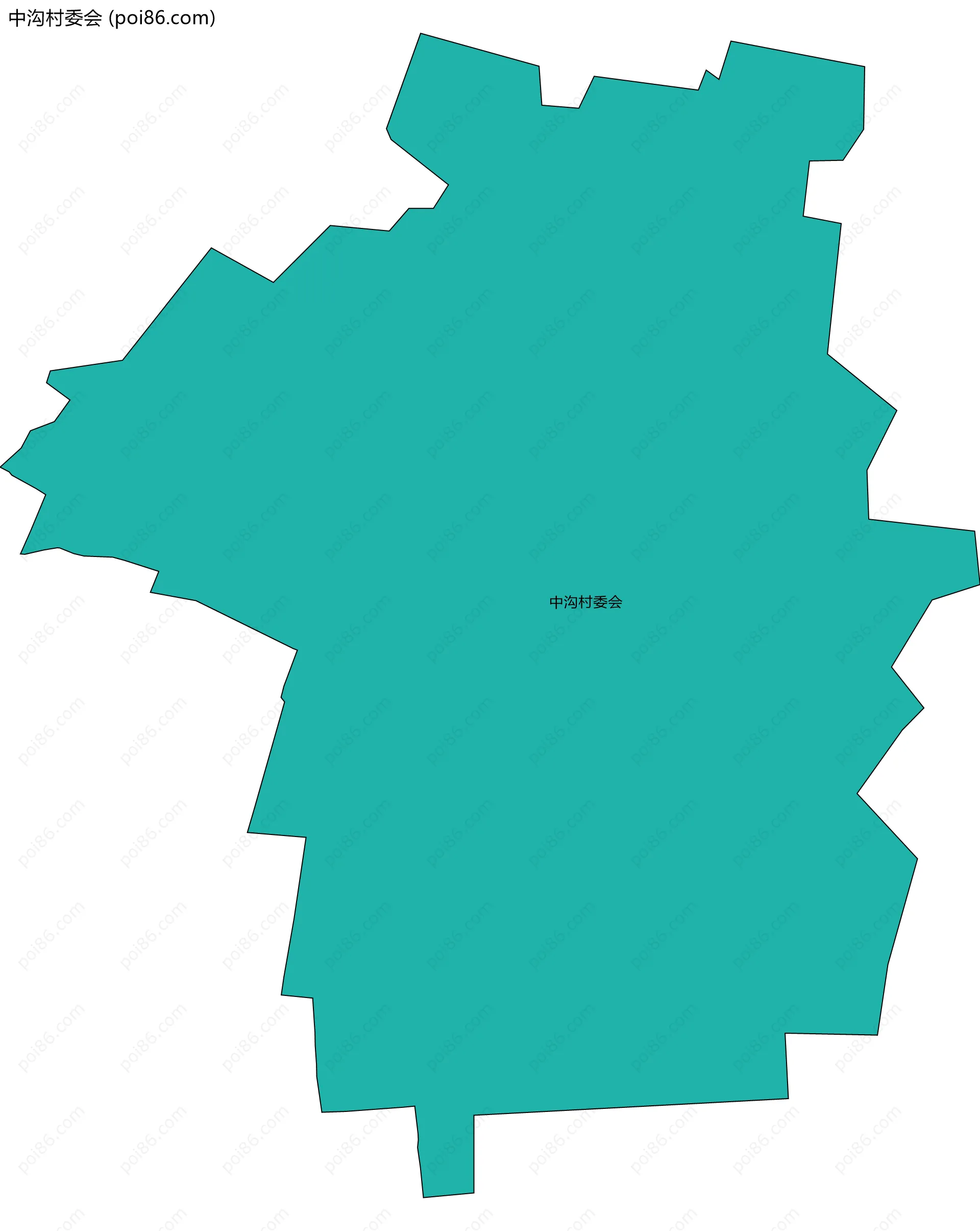 中沟村委会边界地图