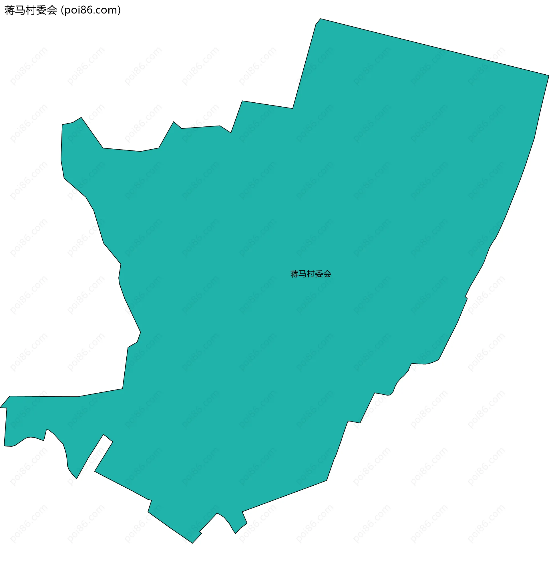 蒋马村委会边界地图