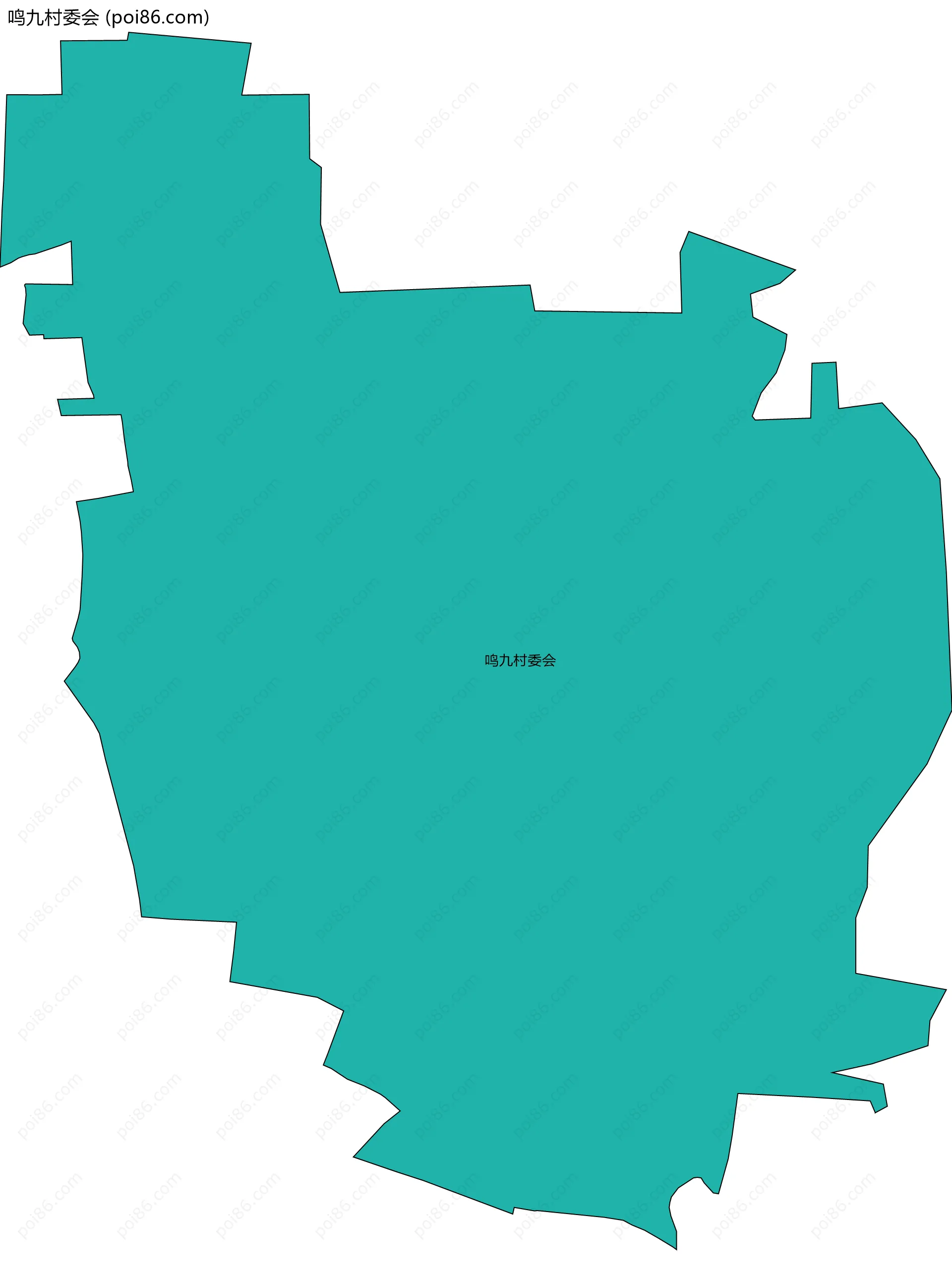 鸣九村委会边界地图