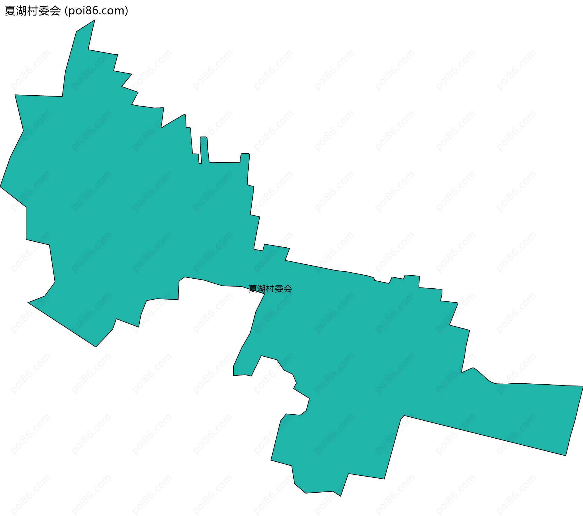 夏湖村委会边界地图
