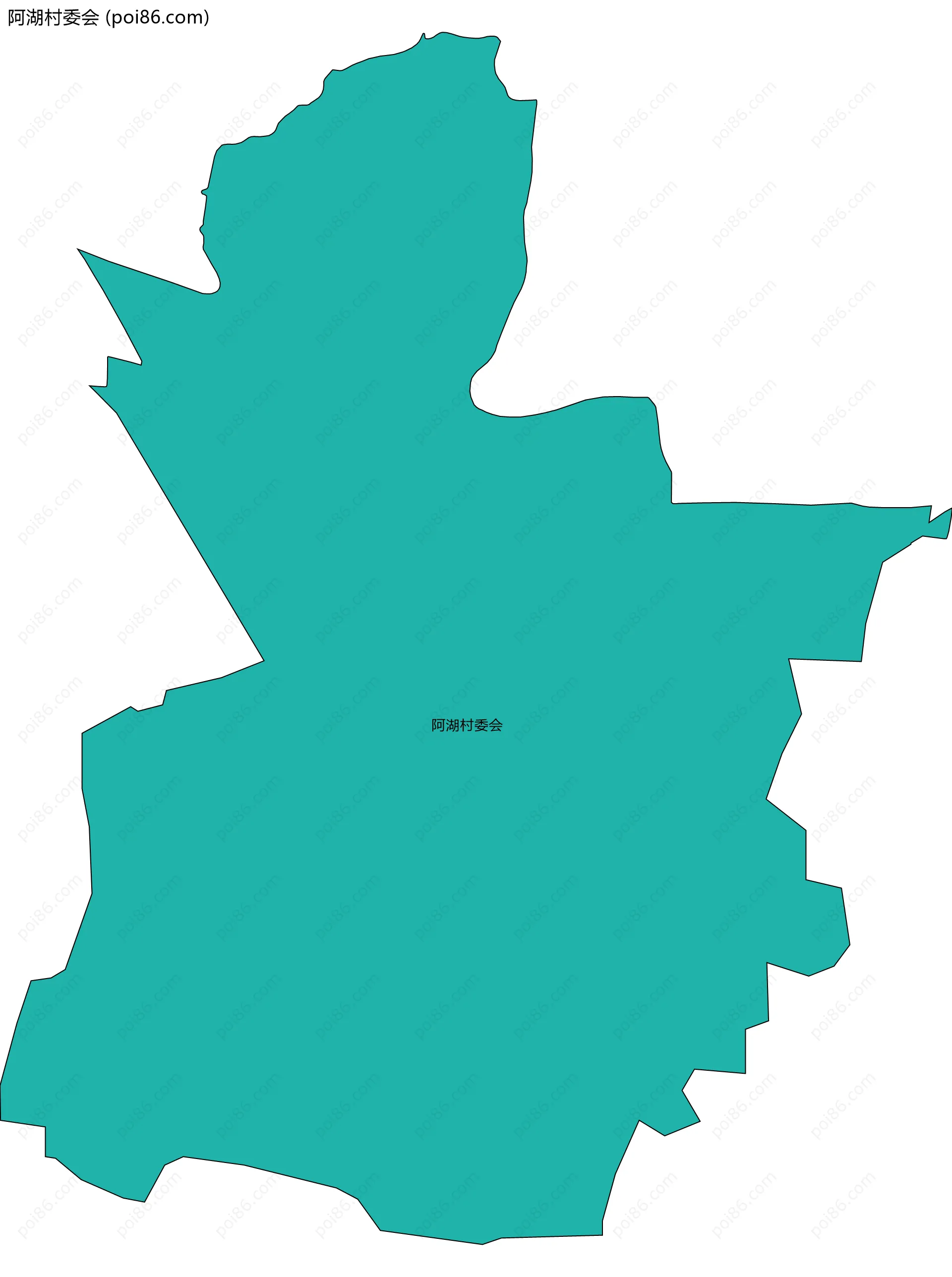 阿湖村委会边界地图